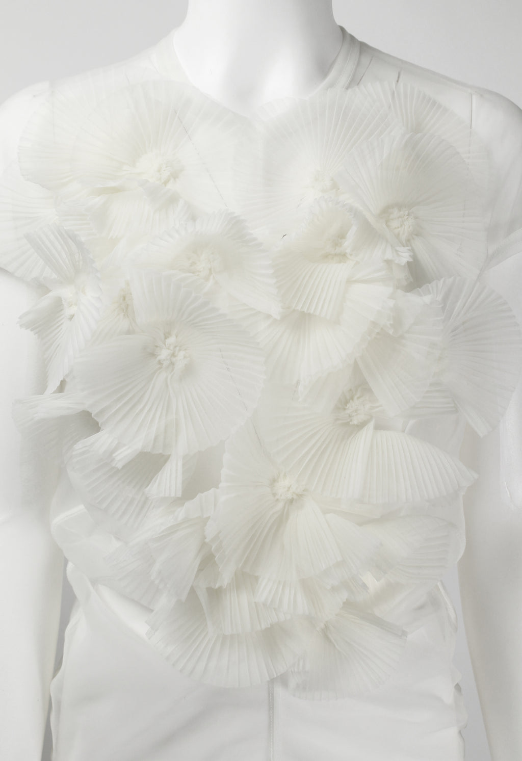 COMME DES GARCONS FW 1990 SHEER FLOWER APPLIQUE TOP