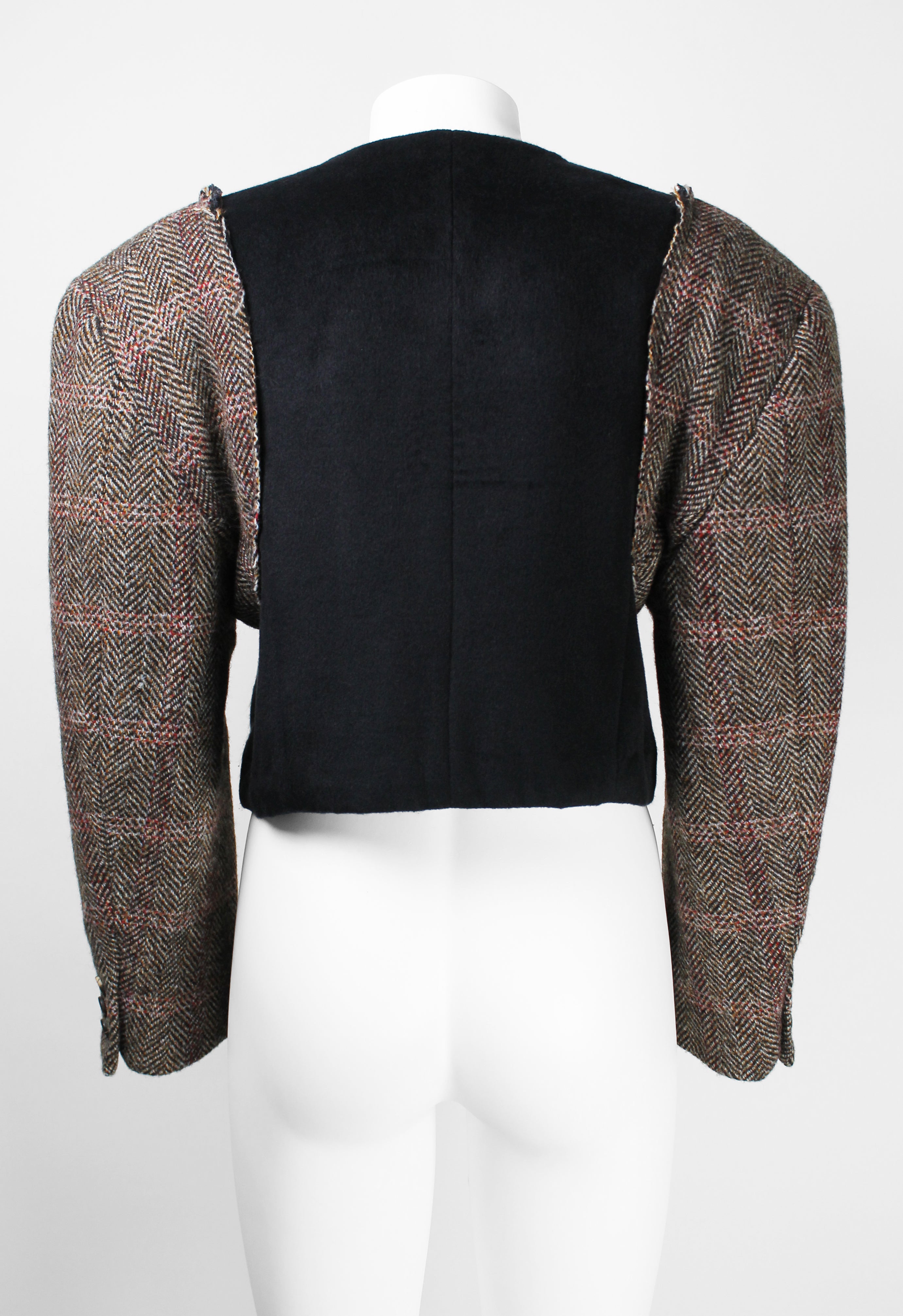 COMME DES GARCONS FW 1993 RECONSTRUCTED SILK AND WOOL BOMBER