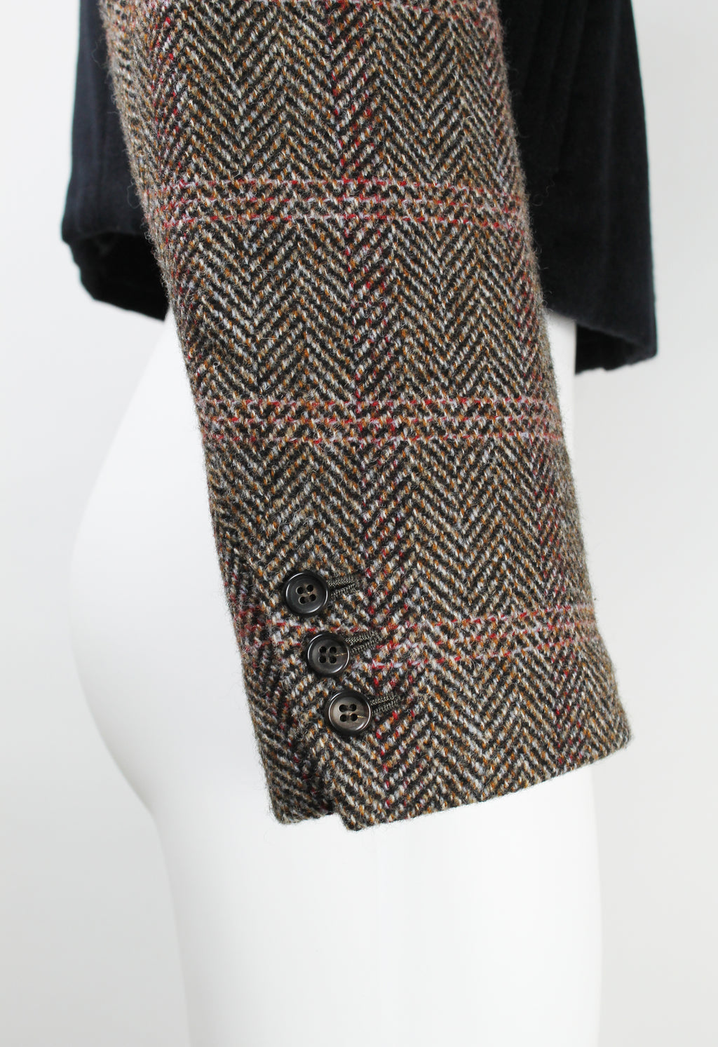 COMME DES GARCONS FW 1993 RECONSTRUCTED SILK AND WOOL BOMBER