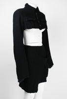 COMME DES GARCONS FW 1994 CROPPED WOOL JACKET AND SKIRT SET