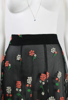 COMME DES GARCONS FW 1995 FLORAL EMBROIDERED TULLE SKIRT