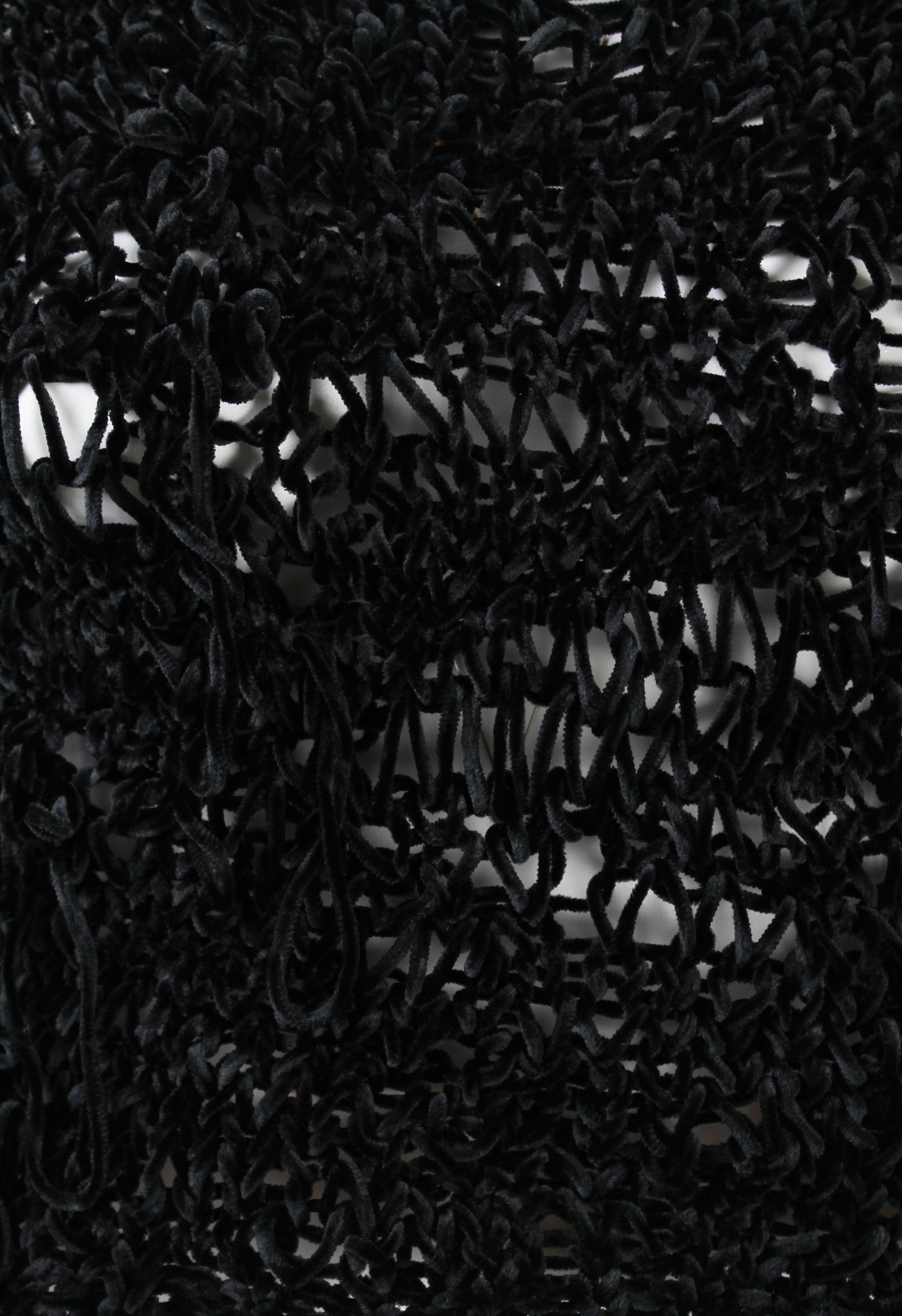 COMME DES GARCONS FW 2019 BRAIDED VELOUR JUMPER