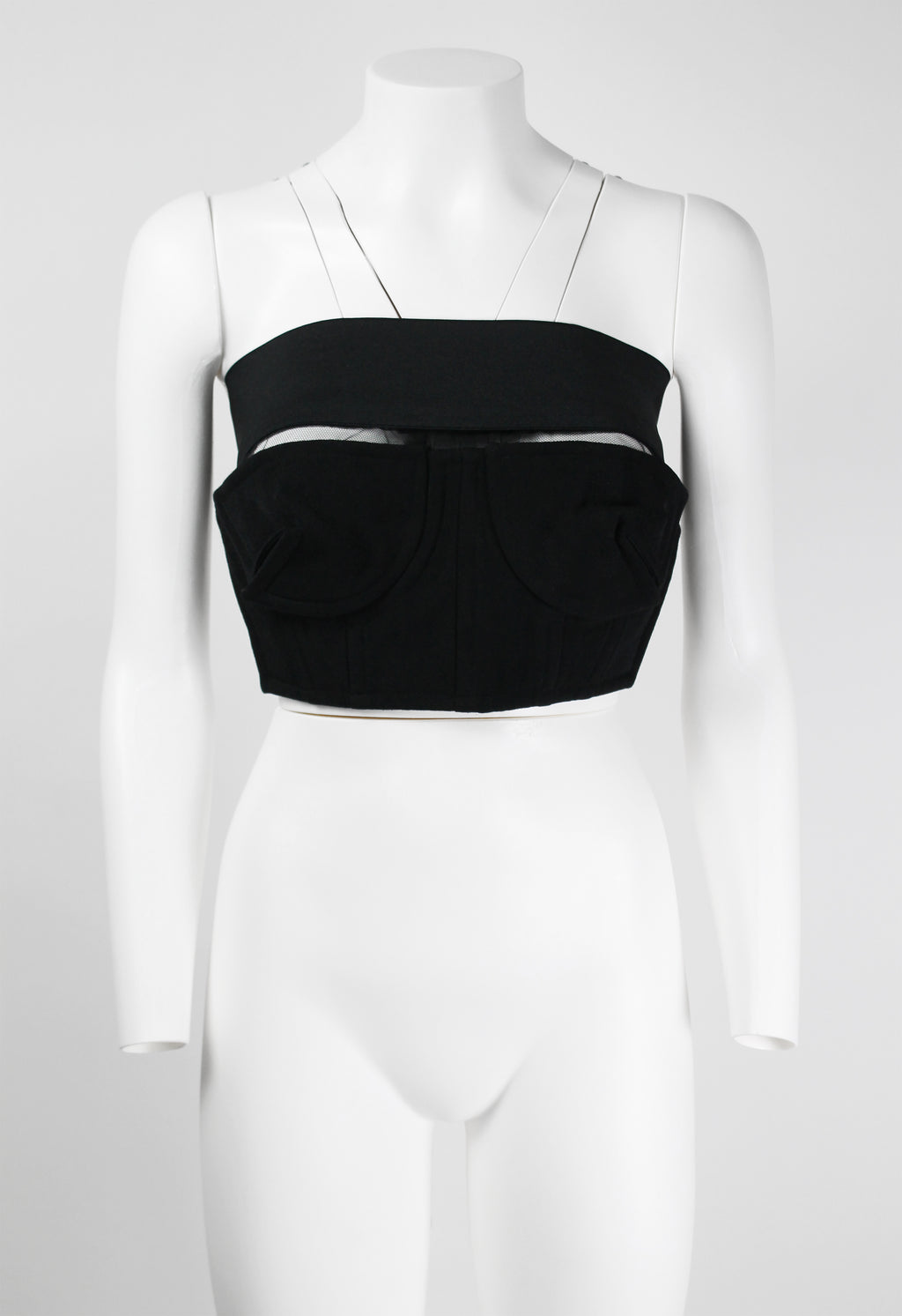 COMME DES GARCONS FW 2001 BUSTIER WITH MESH UNDERLAY