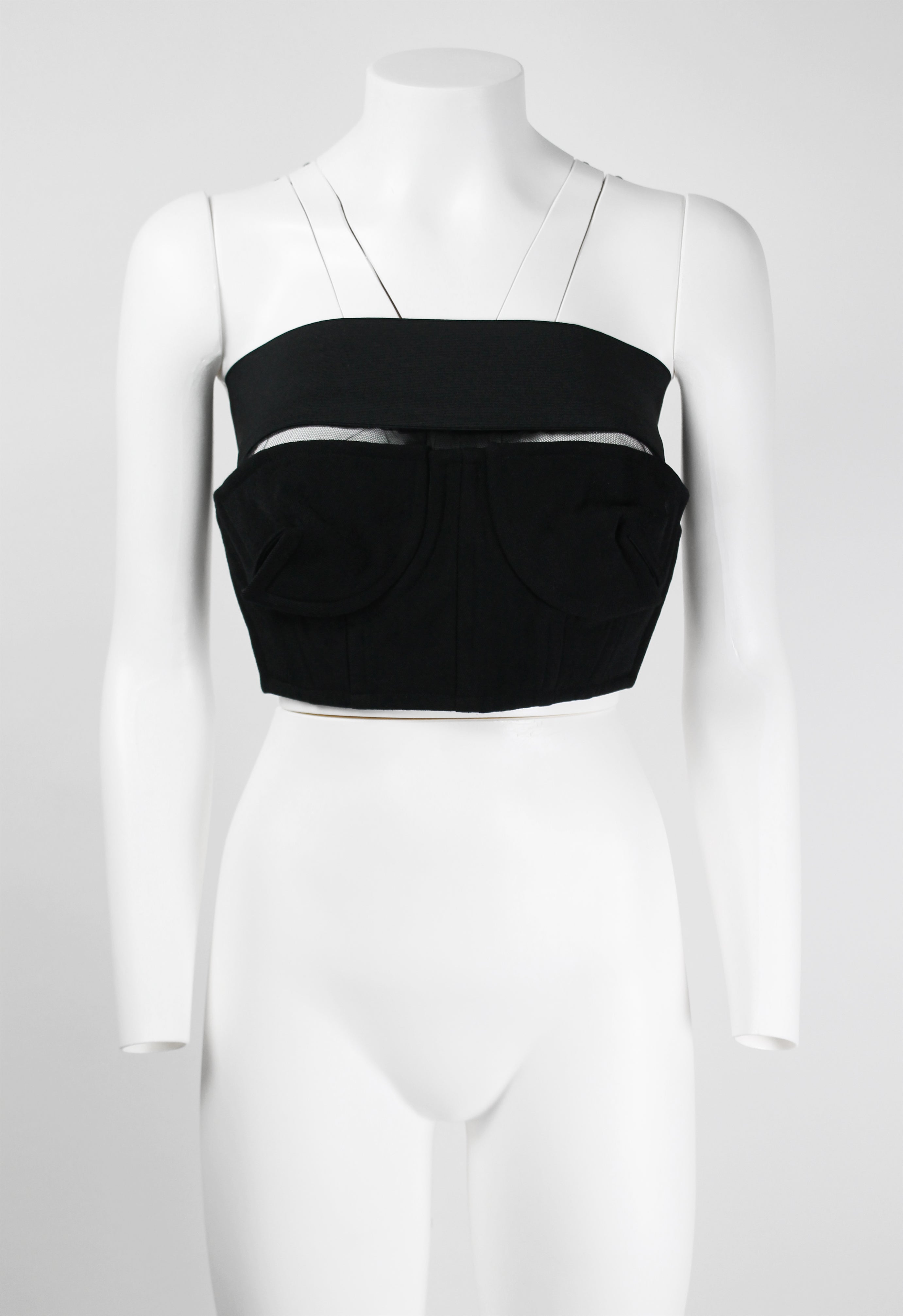 COMME DES GARCONS FW 2001 BUSTIER WITH MESH UNDERLAY
