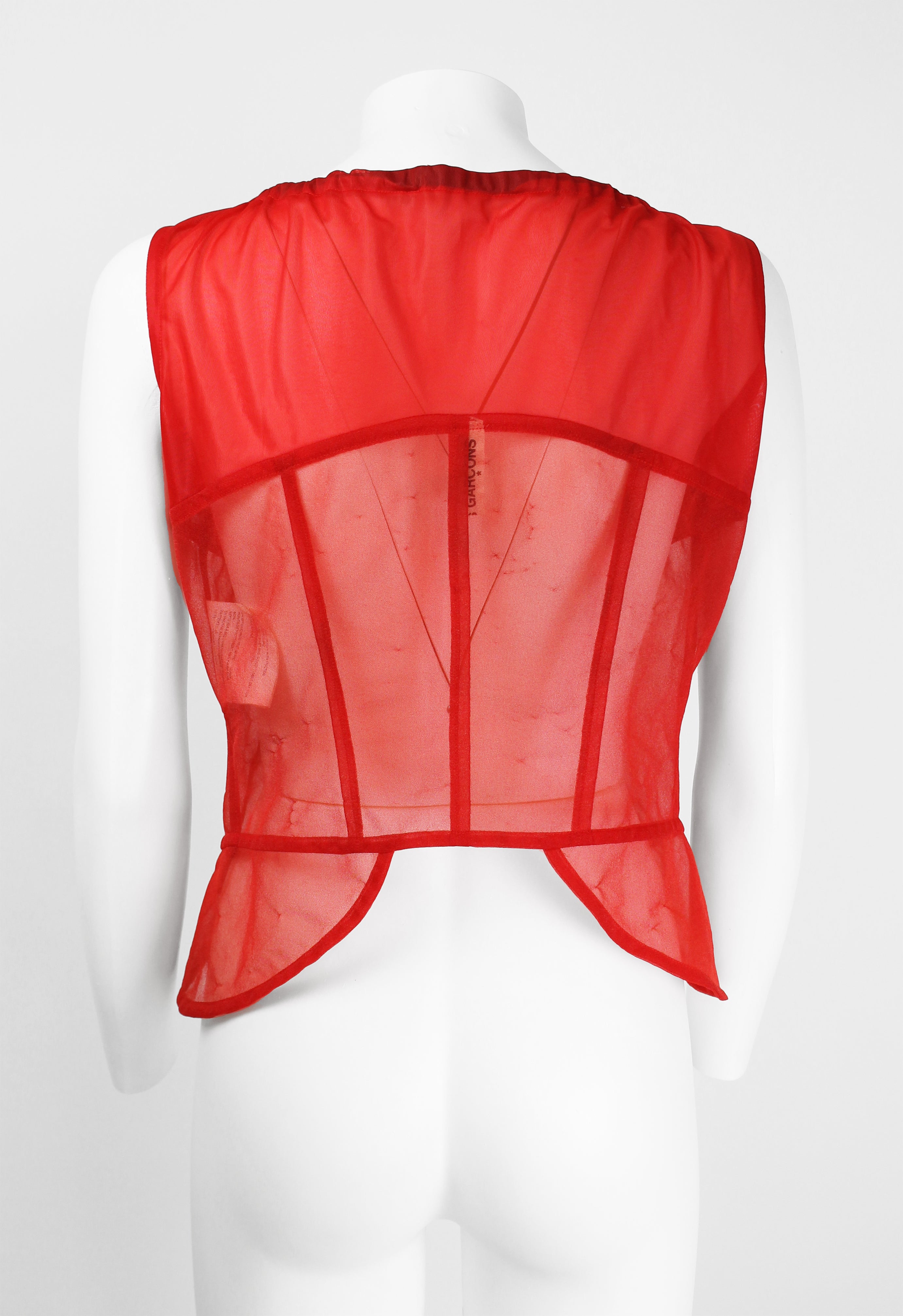 COMME DES GARCONS FW 2001 SHEER CORSET TOPCOMME DES GARCONS FW 2001 SHEER BODICE