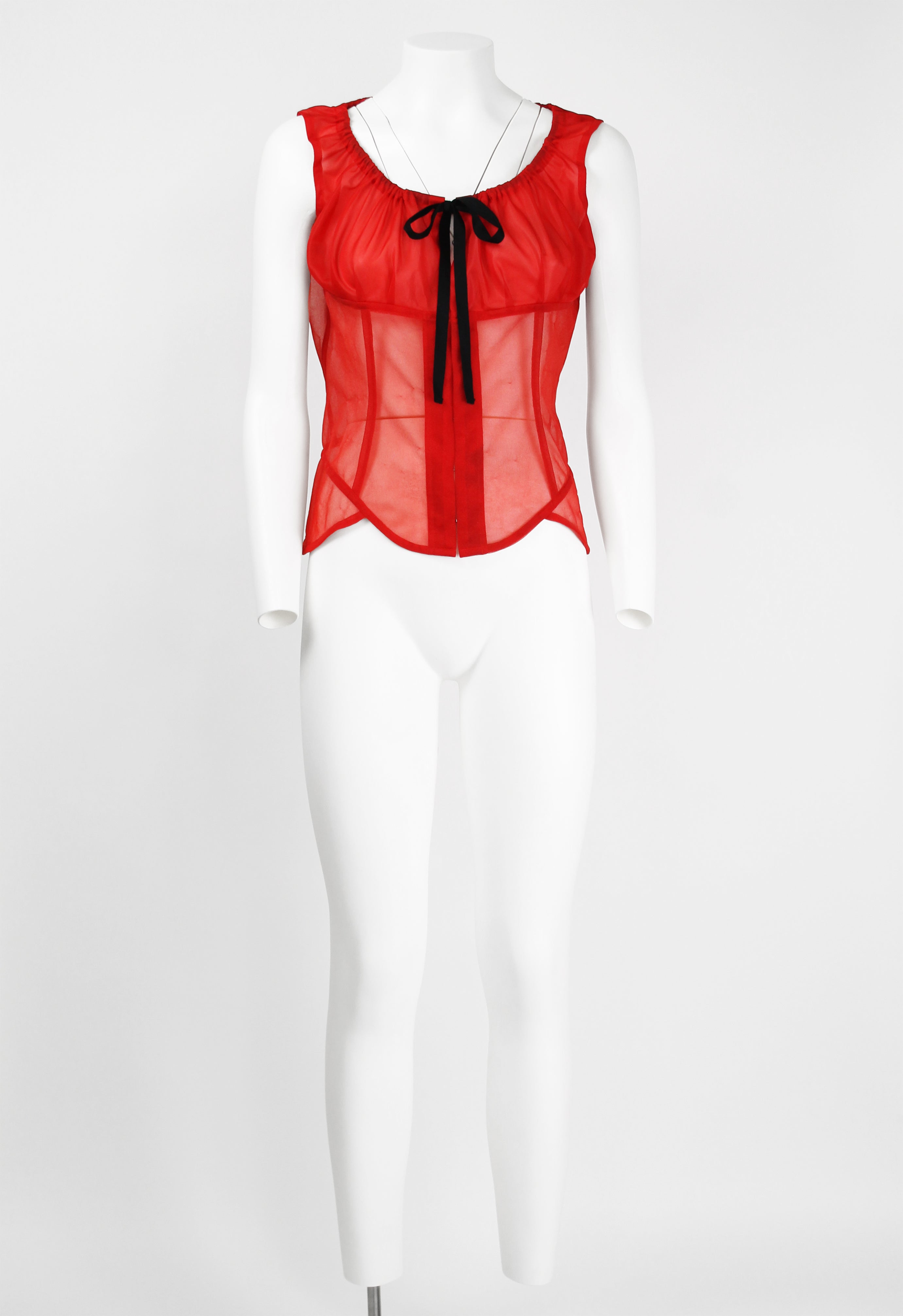 COMME DES GARCONS FW 2001 SHEER CORSET TOPCOMME DES GARCONS FW 2001 SHEER BODICE