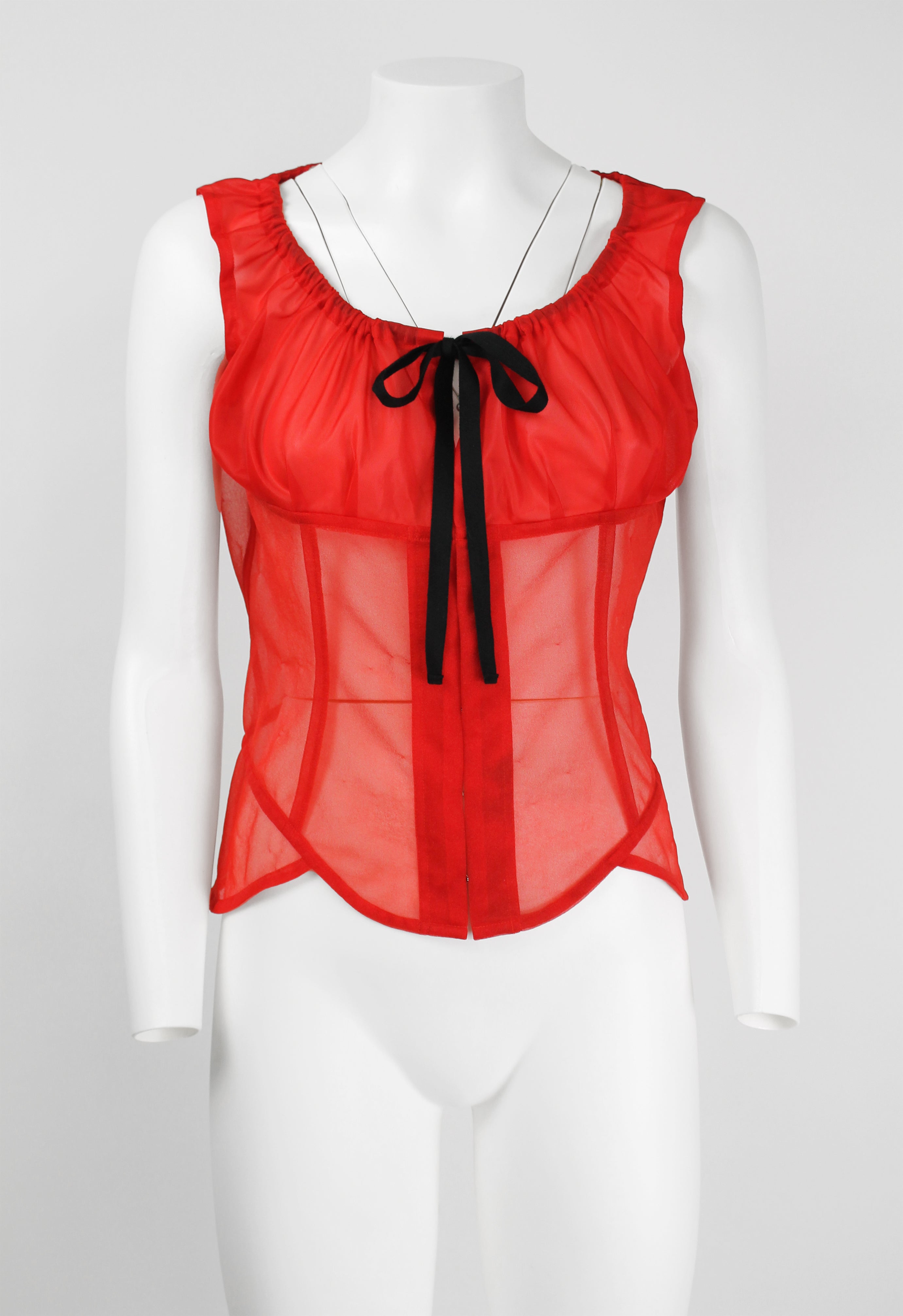 COMME DES GARCONS FW 2001 SHEER CORSET TOPCOMME DES GARCONS FW 2001 SHEER BODICE