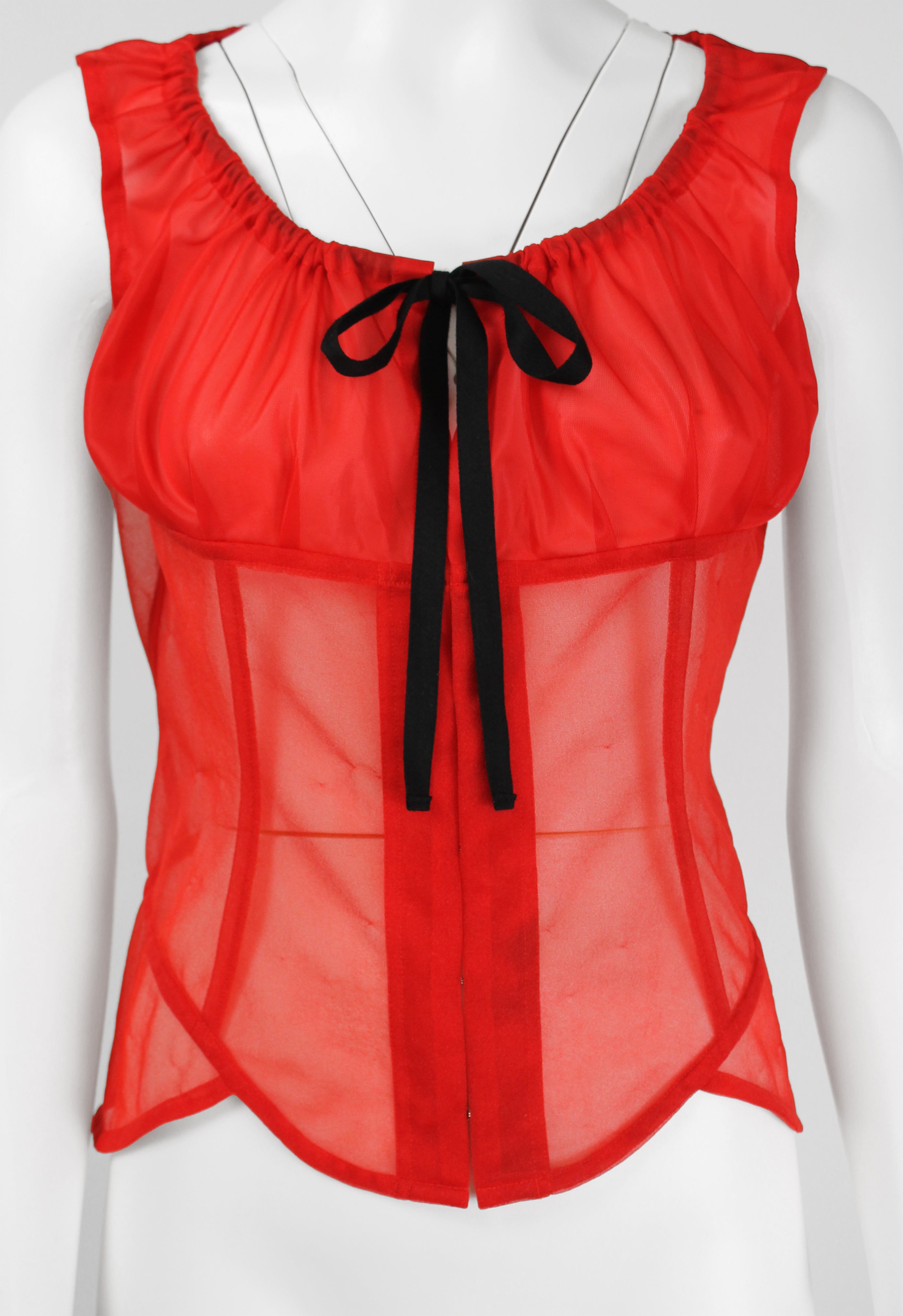 COMME DES GARCONS FW 2001 SHEER CORSET TOP