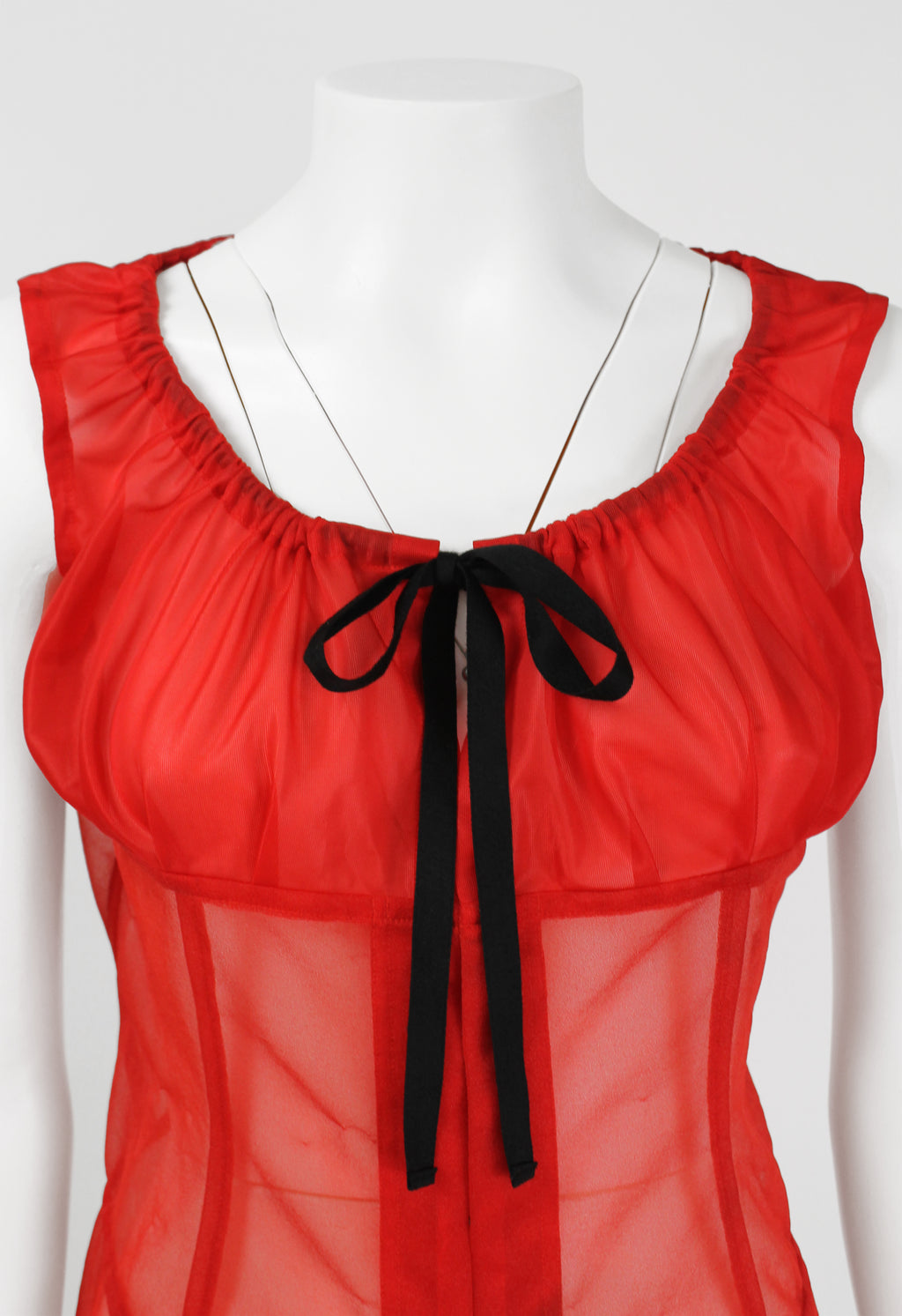 COMME DES GARCONS FW 2001 SHEER CORSET TOPCOMME DES GARCONS FW 2001 SHEER BODICE