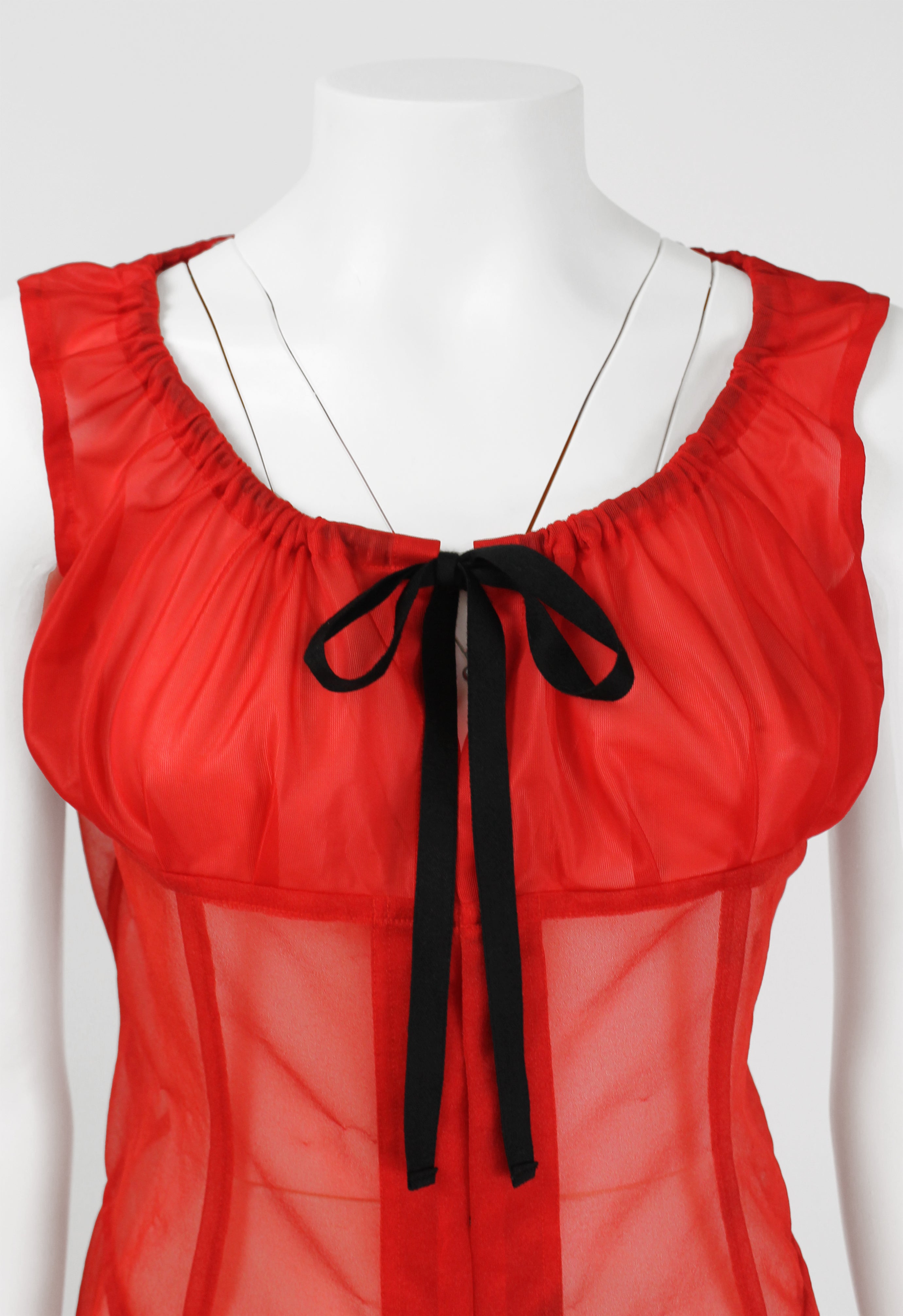 COMME DES GARCONS FW 2001 SHEER CORSET TOPCOMME DES GARCONS FW 2001 SHEER BODICE