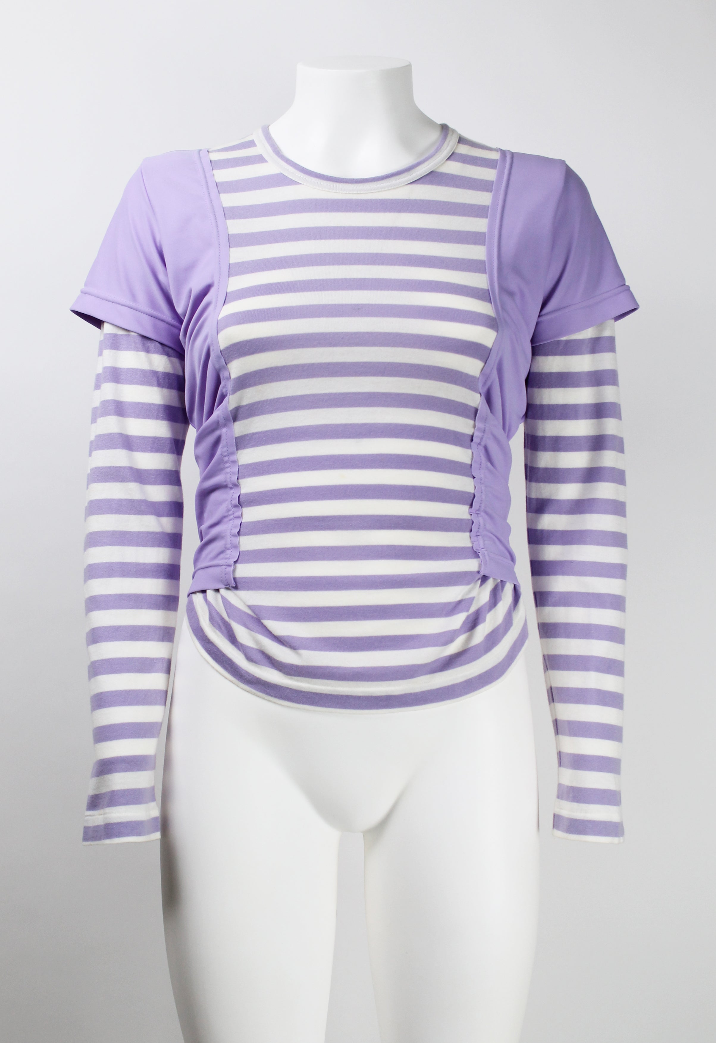 COMME DES GARCONS FW 2007 LAYERED STRIPED LONG SLEEVE