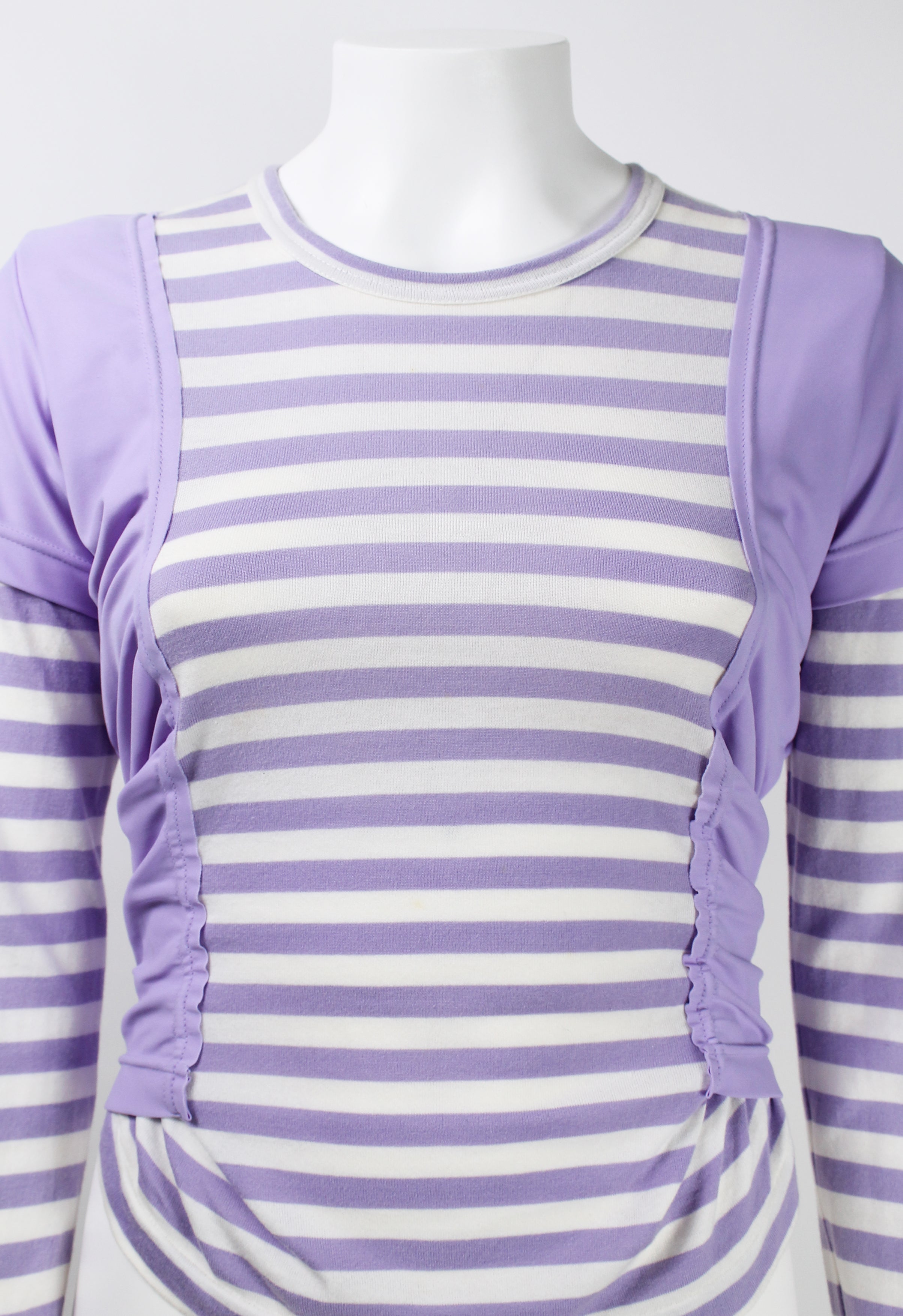 COMME DES GARCONS FW 2007 LAYERED STRIPED LONG SLEEVE