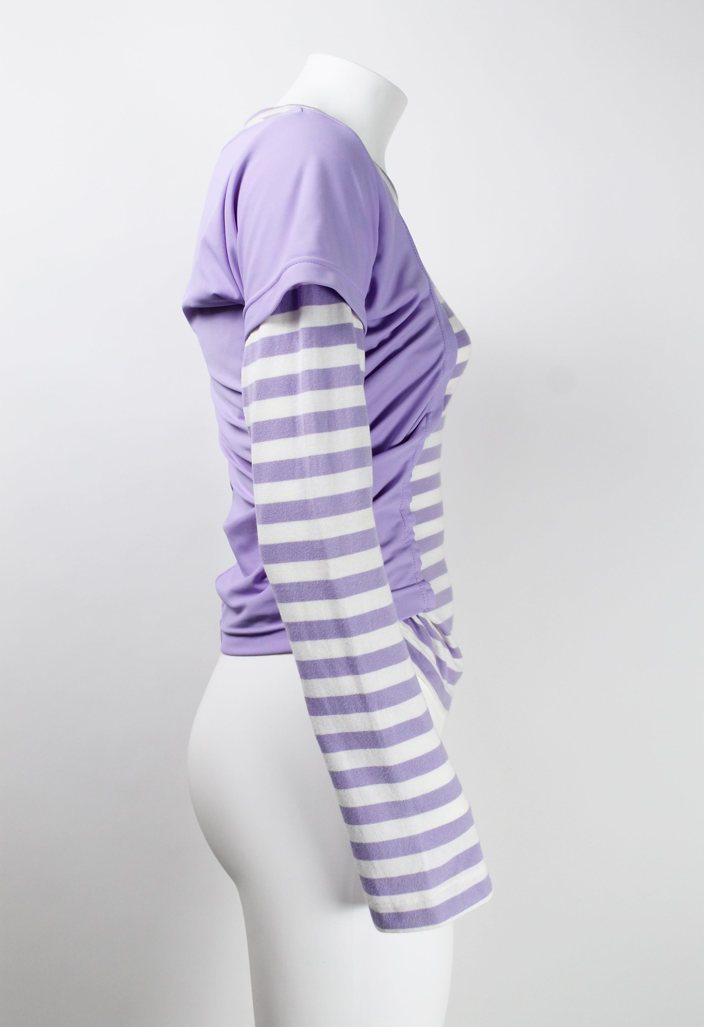 COMME DES GARCONS FW 2007 LAYERED STRIPED LONG SLEEVE