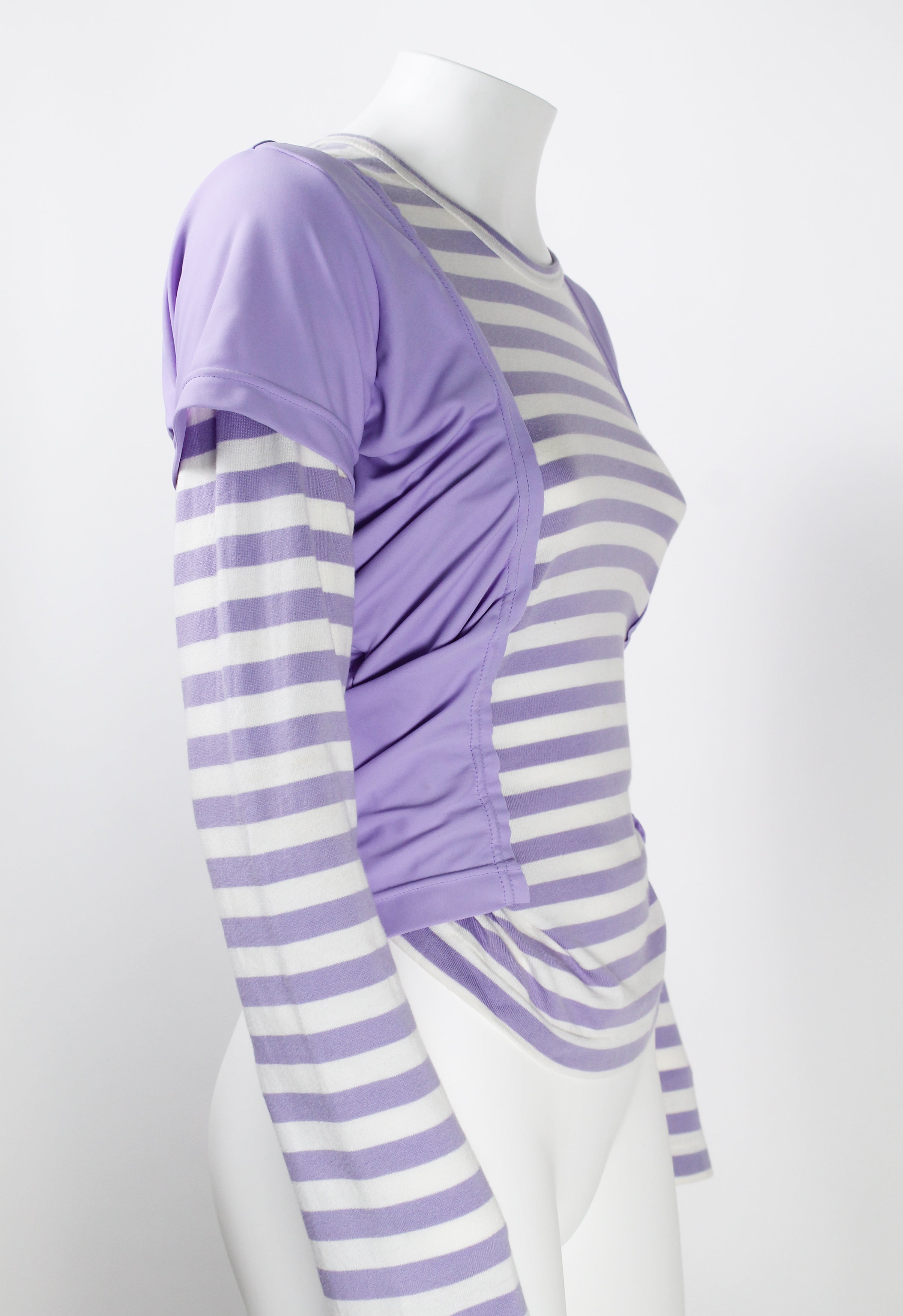 COMME DES GARCONS FW 2007 LAYERED STRIPED LONG SLEEVE