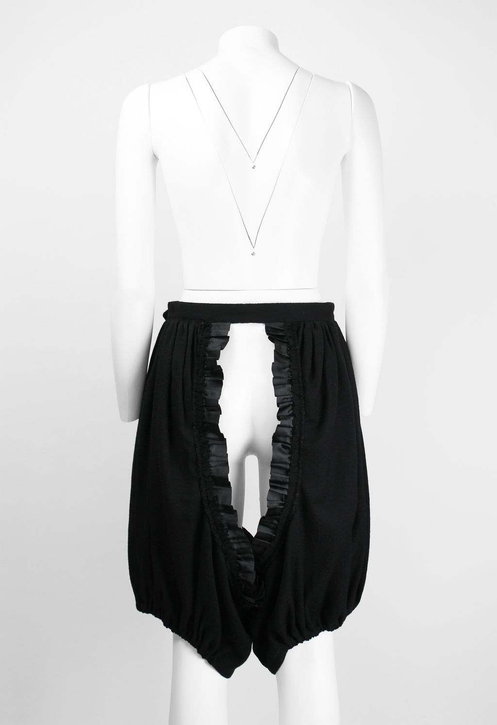 COMME DES GARCONS FW 2008 FRILLED CHAPS SHORTS