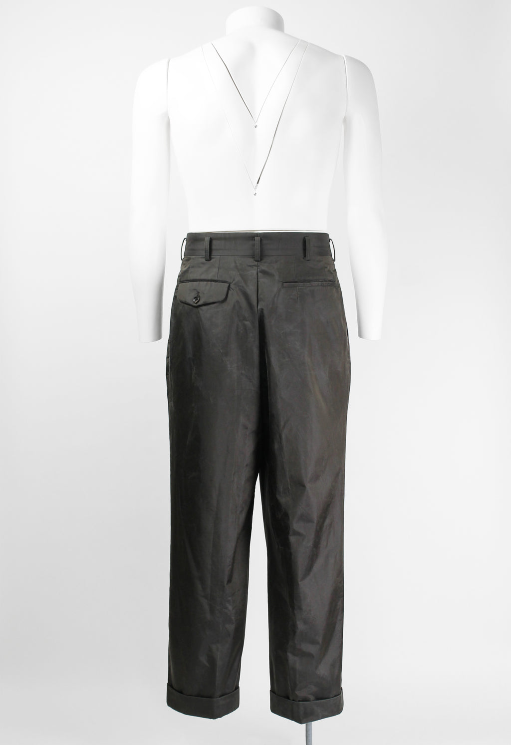COMME DES GARCONS HOMME 1996 TWO-TONE SHINE TROUSERS