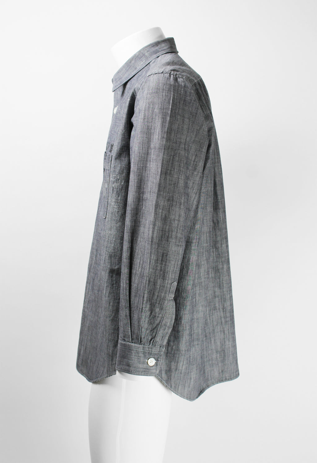 COMME DES GARCONS HOMME 2002 PAINTED GLITTER GLITTER DENIM SHIRT