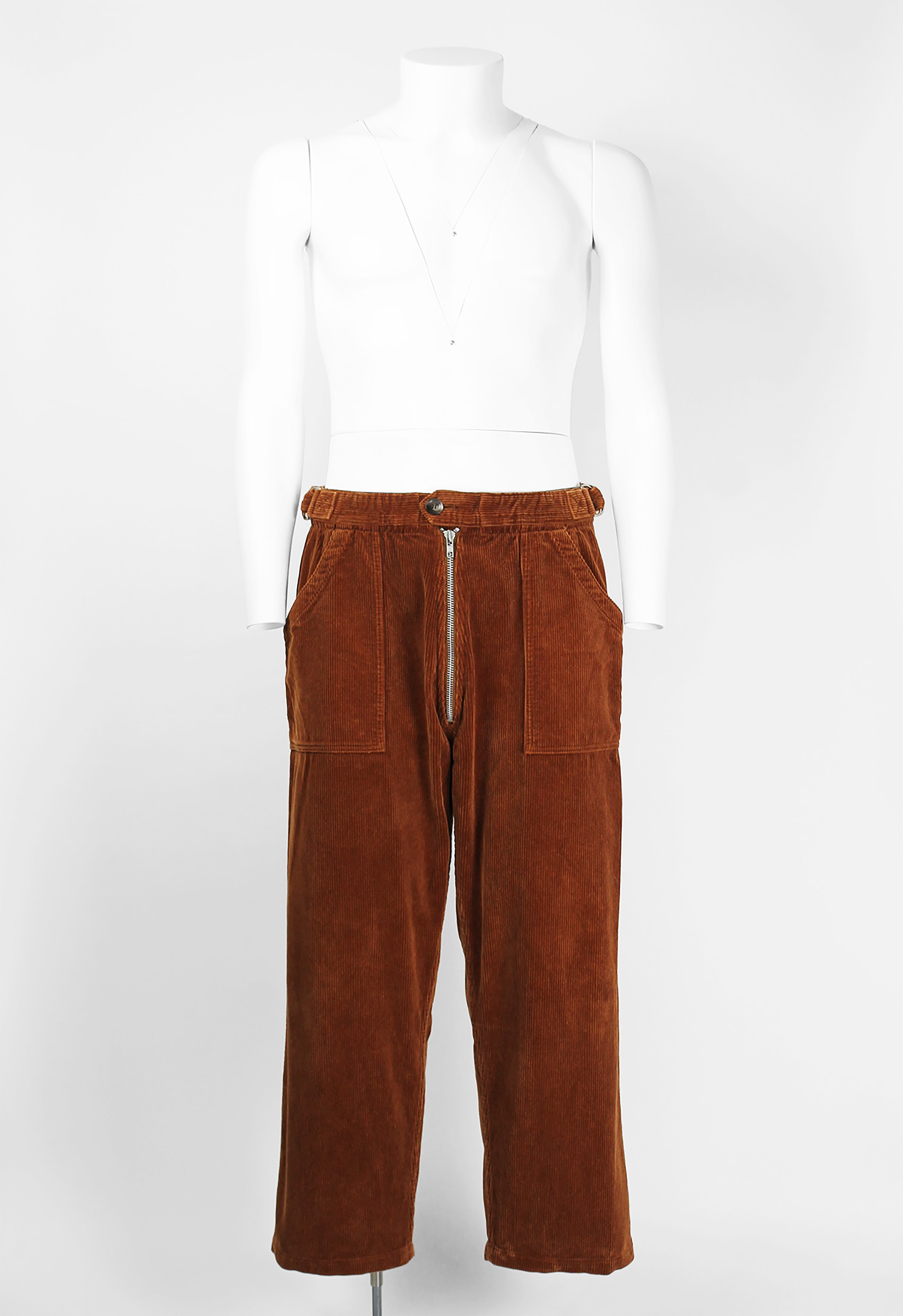 COMME DES GARCONS HOMME PLUS FW 2004 CORDUROY ZIP TROUSERS