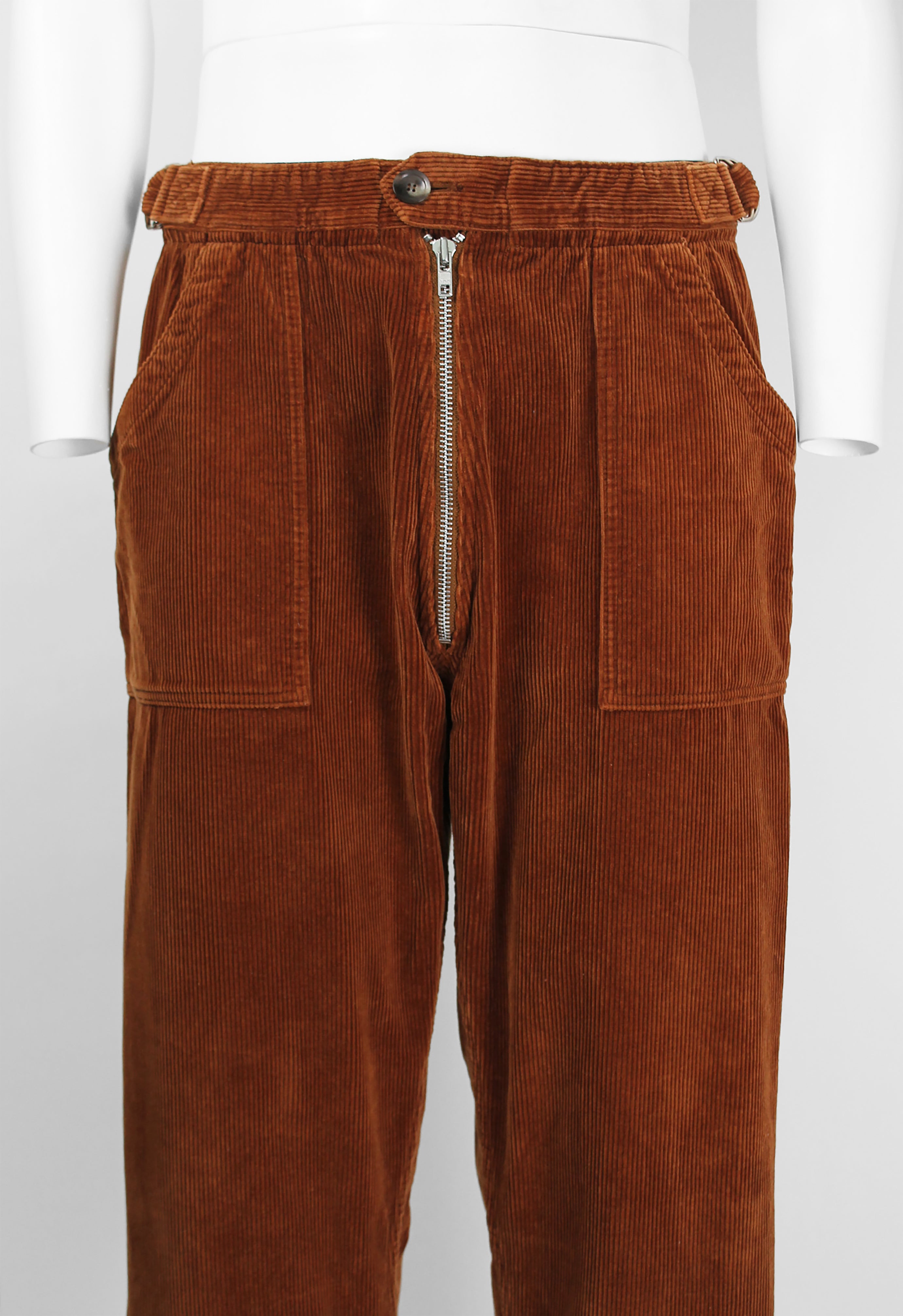 COMME DES GARCONS HOMME PLUS FW 2004 CORDUROY ZIP TROUSERS