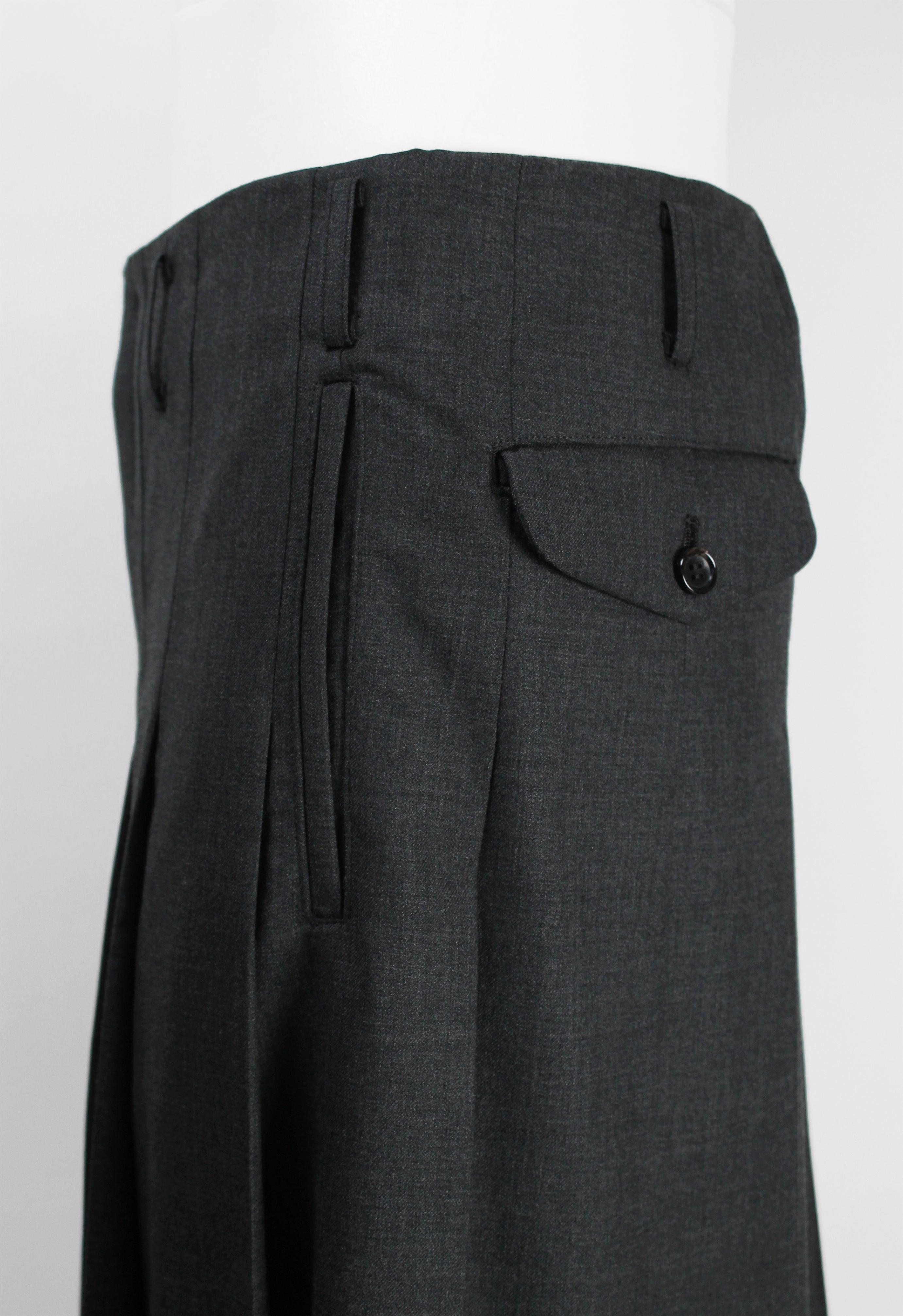 COMME DES GARCONS HOMME PLUS SS 2020 WIDE PLEATED SHORTS