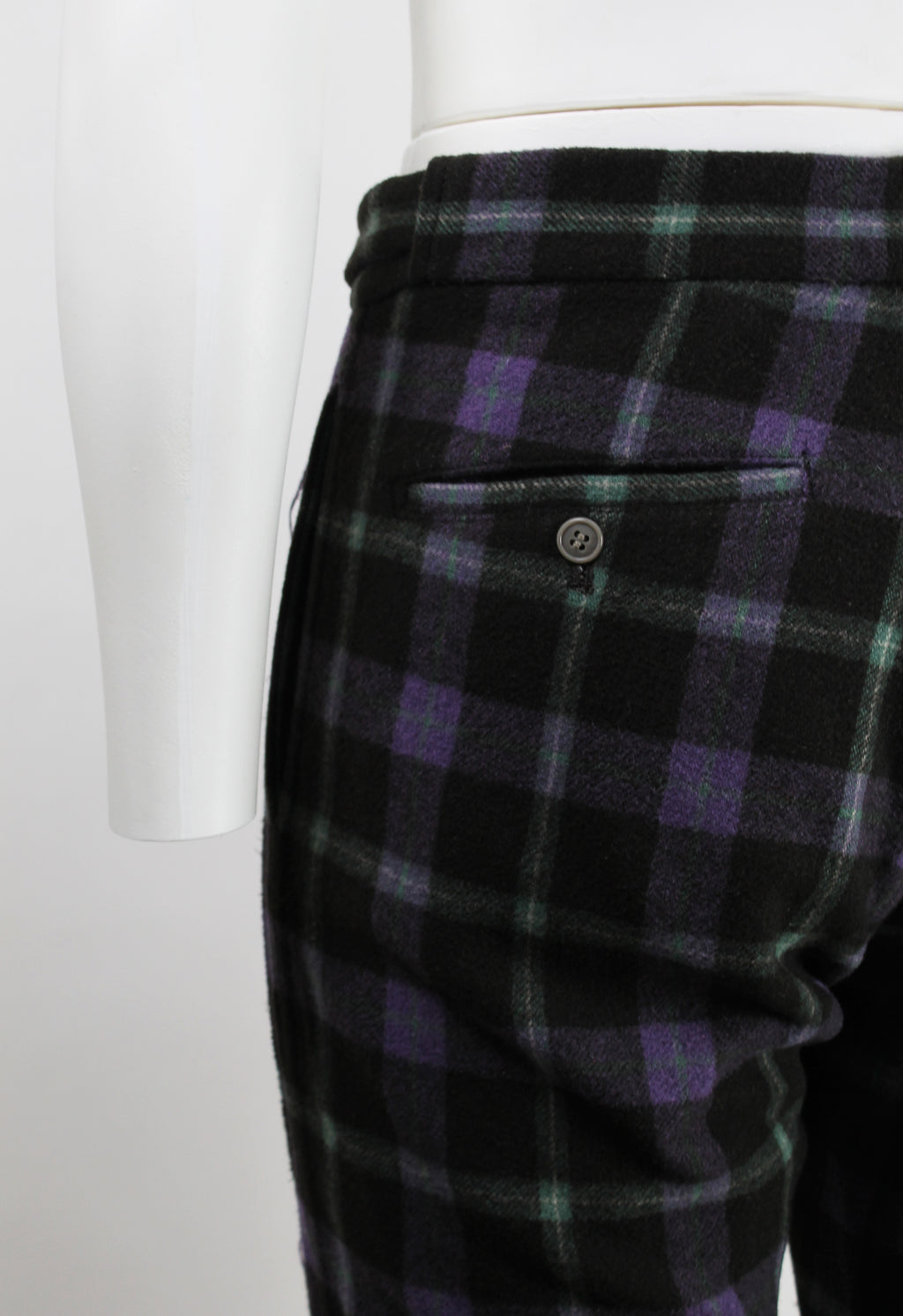 COMME DES GARCONS HOMME PLUS FW 2000 DECONSTRUCTED PLAID TROUSERS