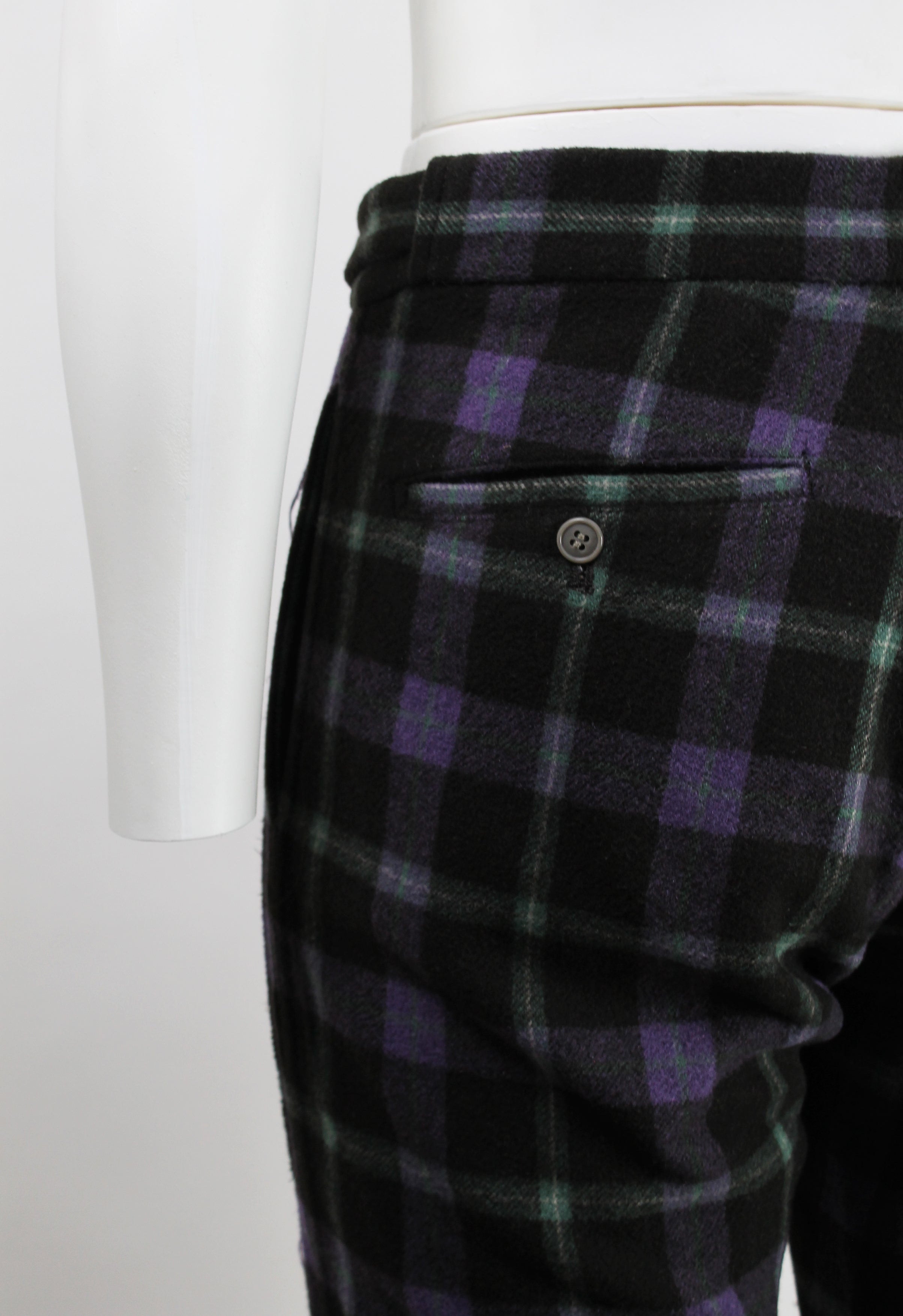 COMME DES GARCONS HOMME PLUS FW 2000 DECONSTRUCTED PLAID TROUSERS