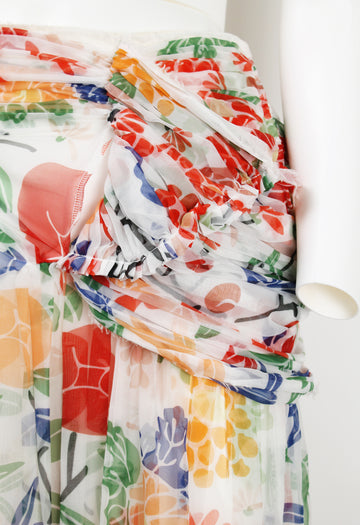 COMME DES GARCONS SS 2006 FLORAL GATHERED SHEER SKIRT – THE 543