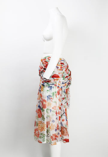 COMME DES GARCONS SS 2006 FLORAL GATHERED SHEER SKIRT – THE 543