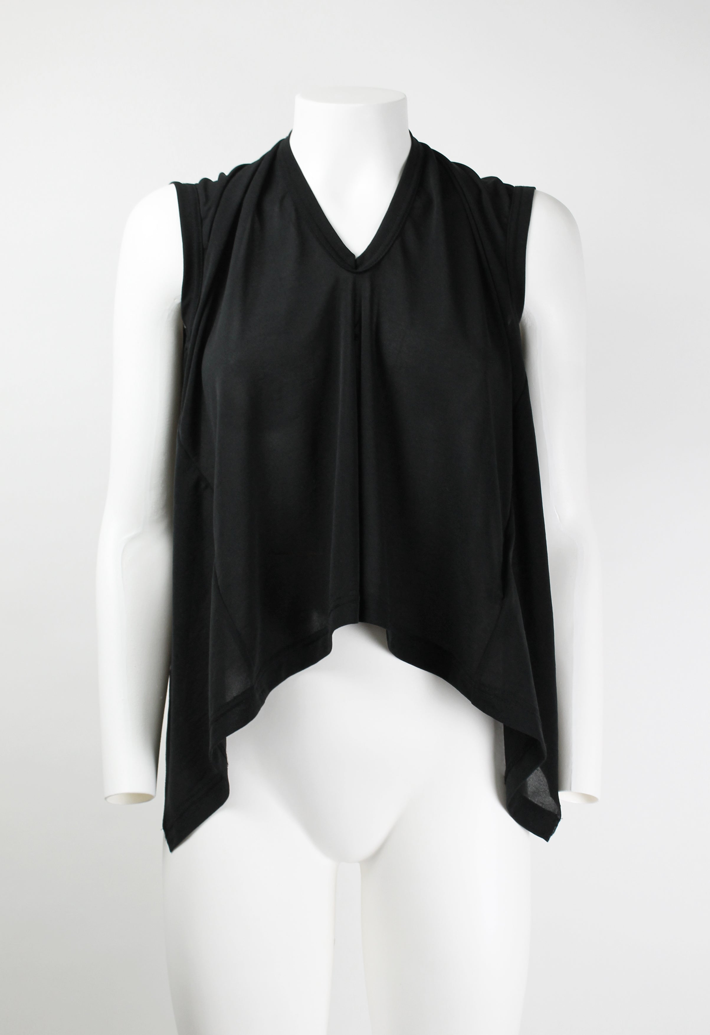 COMME DES GARCONS SS 2007 CUBISM SHEER OPEN BACK TOP