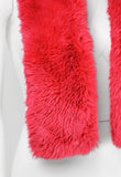 COMME DES GARCONS TRICOT 1995 HOT PINK FAUX FUR SCARF