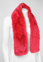 COMME DES GARCONS TRICOT 1995 HOT PINK FAUX FUR SCARF