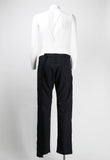 COMME DES GARCONS RECONSTRUCTED PINSTRIPE SAMPLE TROUSERS