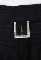 COMME DES GARCONS RECONSTRUCTED PINSTRIPE SAMPLE TROUSERS