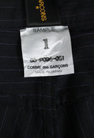 COMME DES GARCONS RECONSTRUCTED PINSTRIPE SAMPLE TROUSERS