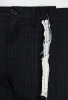 COMME DES GARCONS RECONSTRUCTED PINSTRIPE SAMPLE TROUSERS