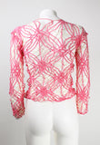 COMME DES GARCONS PINK SPIDER WEB MESH TOP