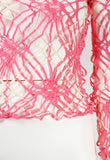 COMME DES GARCONS PINK SPIDER WEB MESH TOP