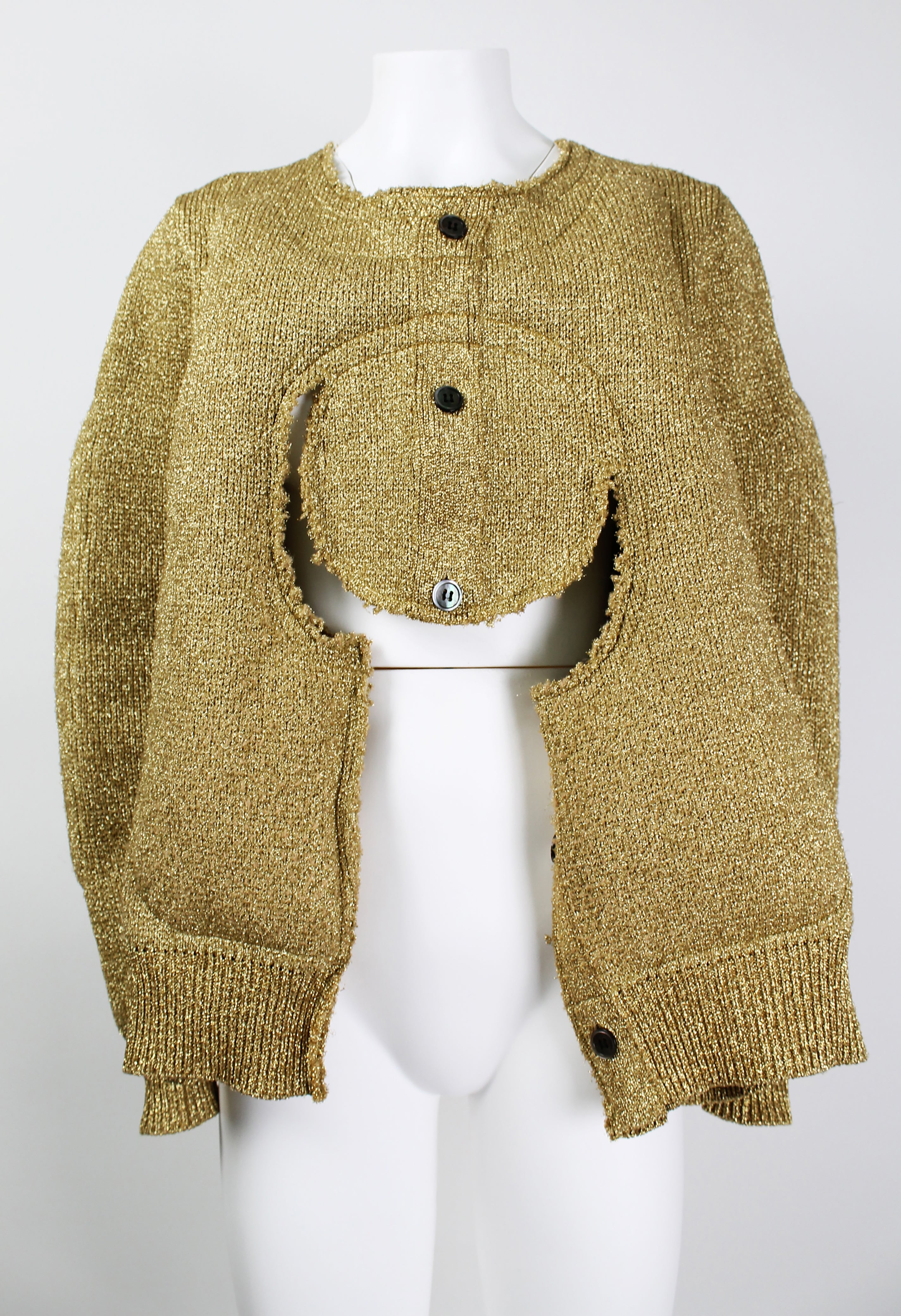 Comme Des Garçons FW 2018 gold padded sweater