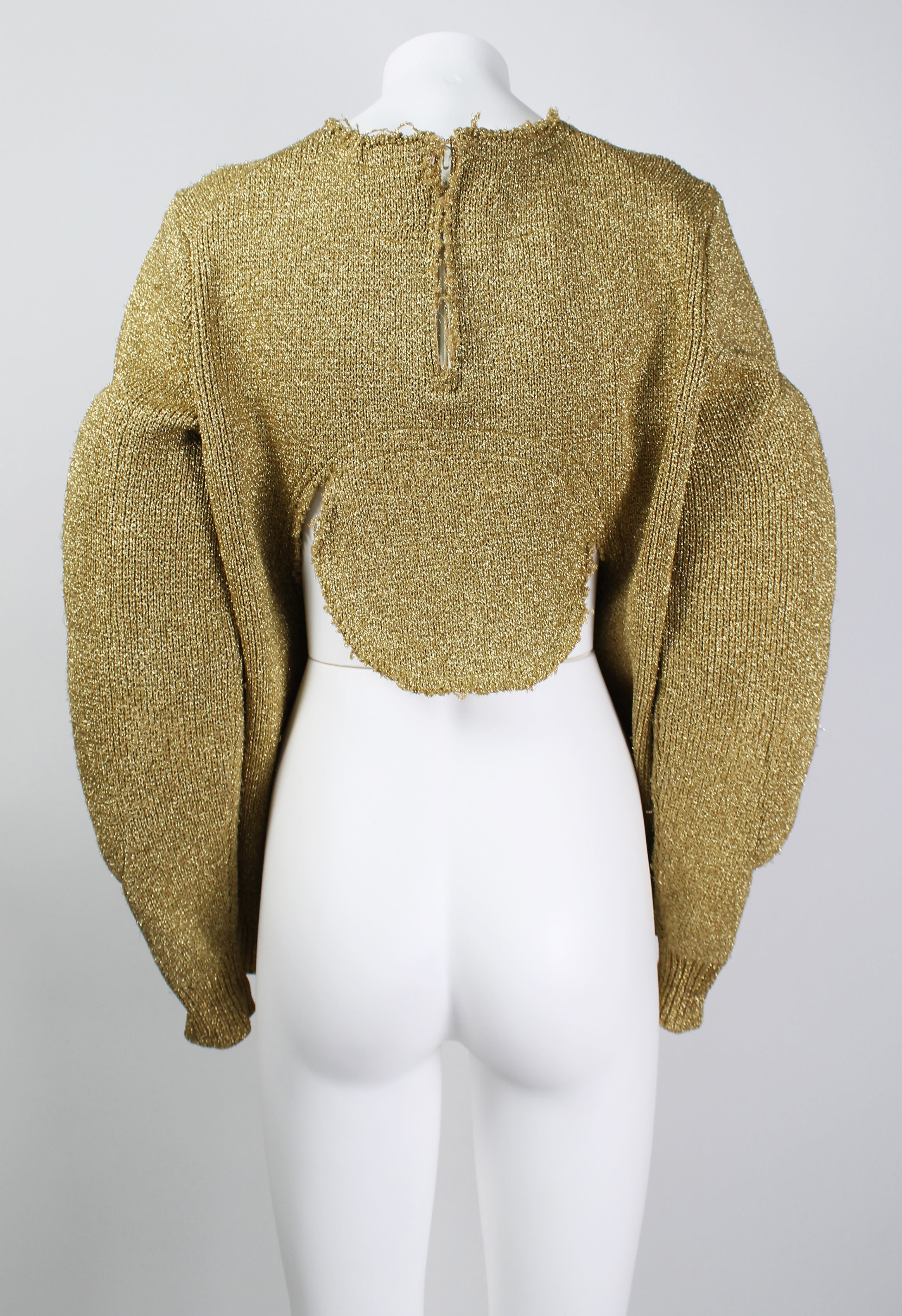 COMME DES GARCONS FW 2018 GOLD PADDED SWEATER