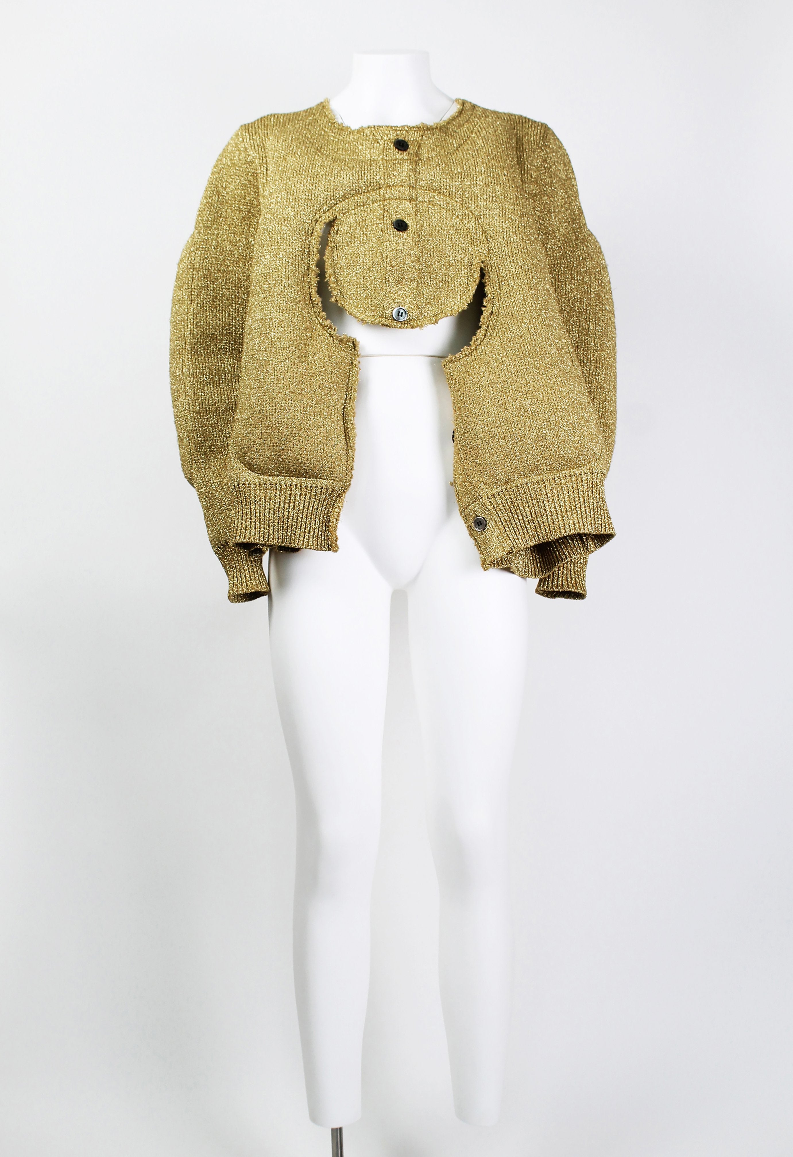 Comme Des Garçons FW 2018 gold padded sweater