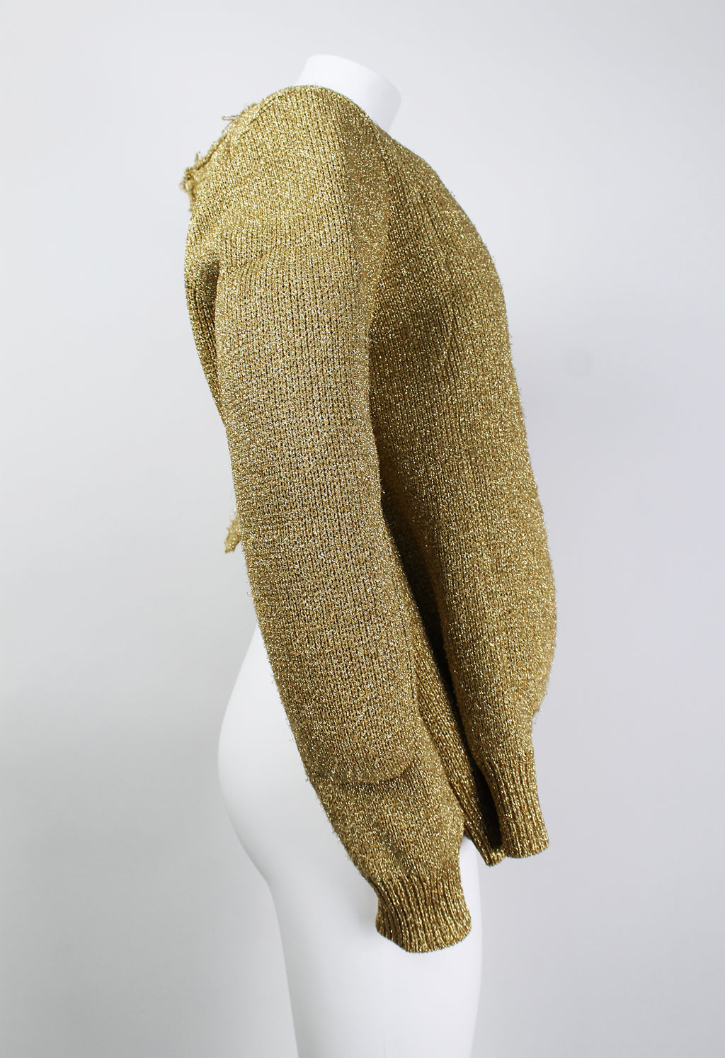 COMME DES GARCONS FW 2018 GOLD PADDED SWEATER