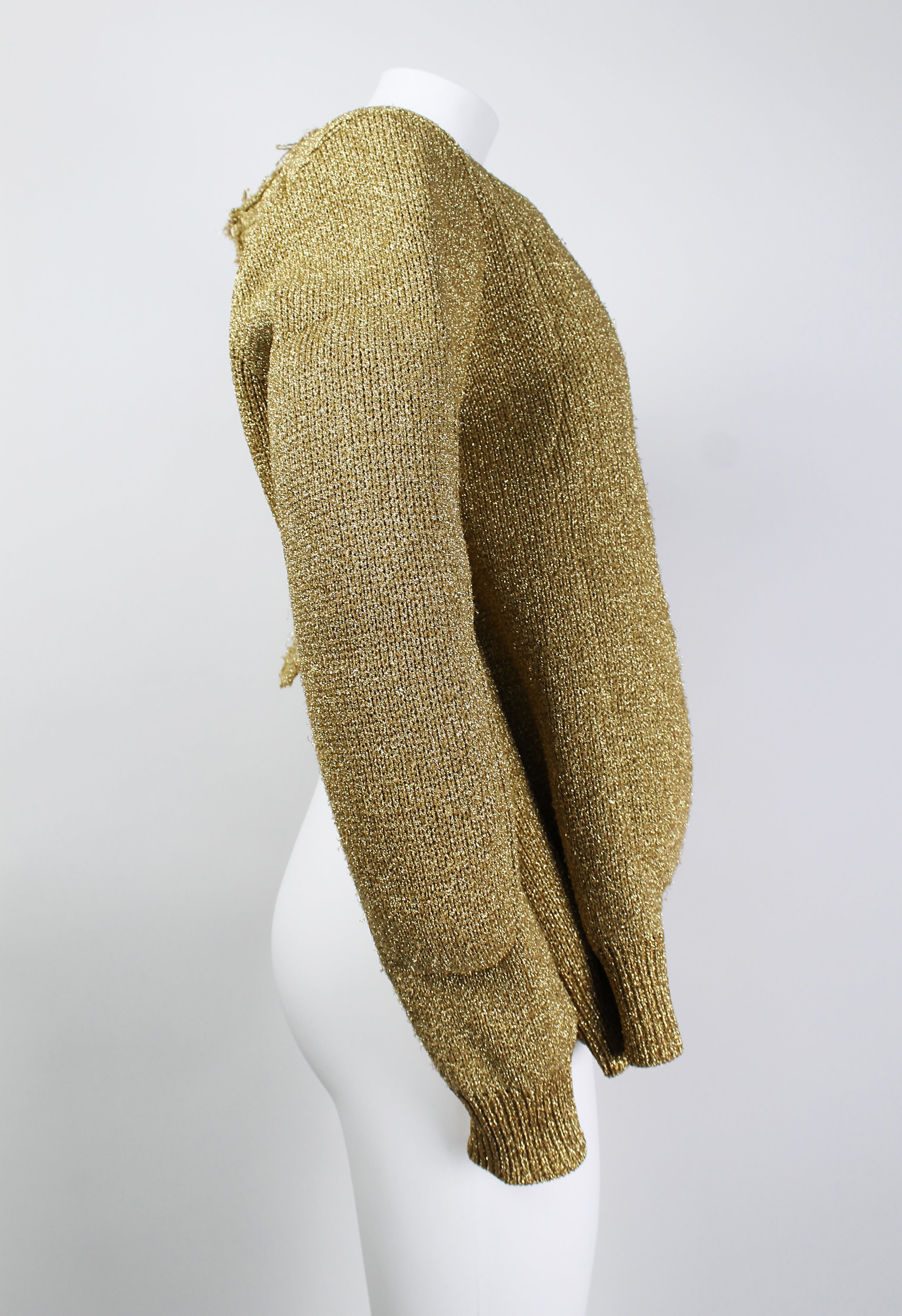 COMME DES GARCONS FW 2018 GOLD PADDED SWEATER