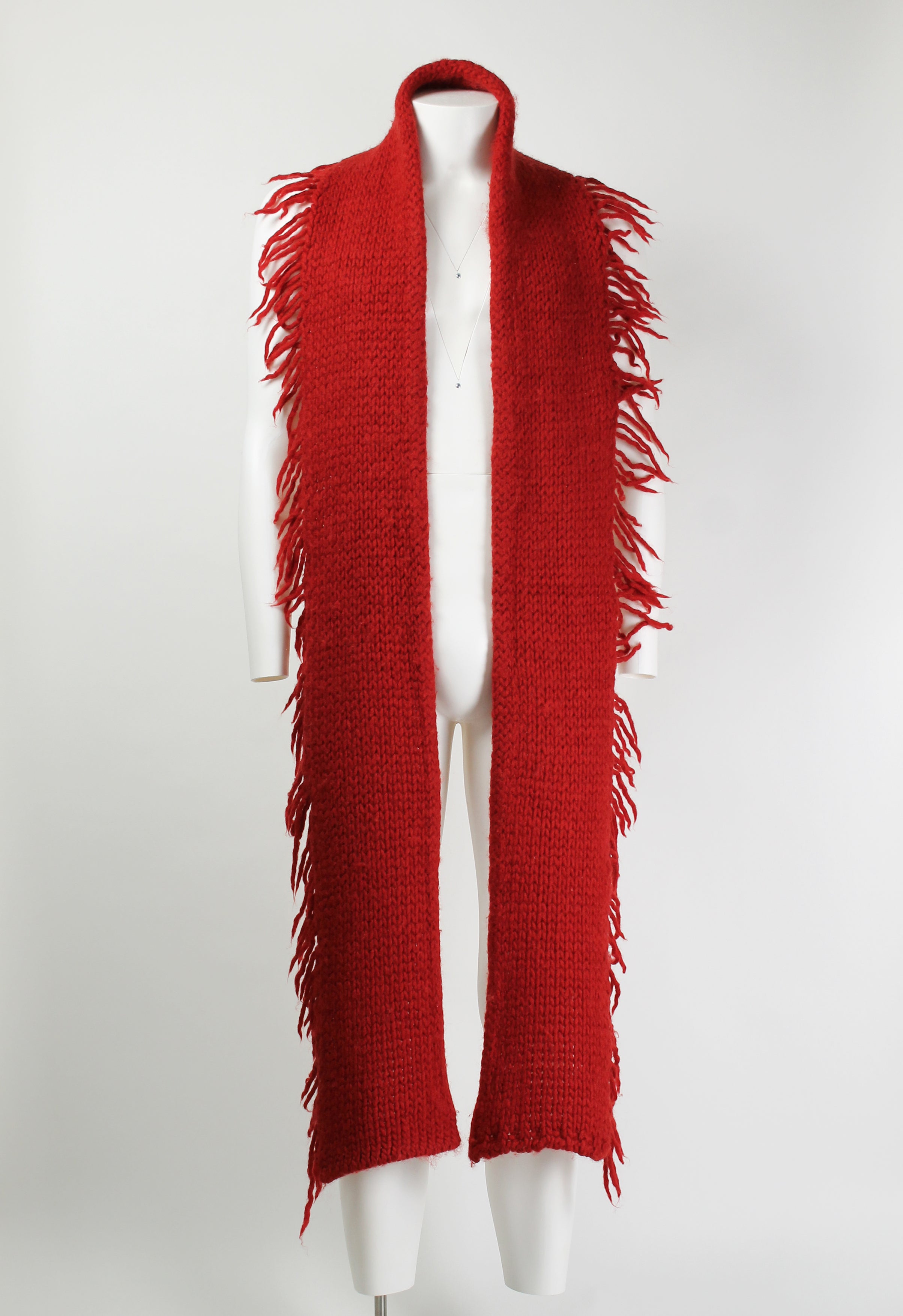 DRIES VAN NOTEN FW 2000 EXTRA LONG FRINGED SCARF