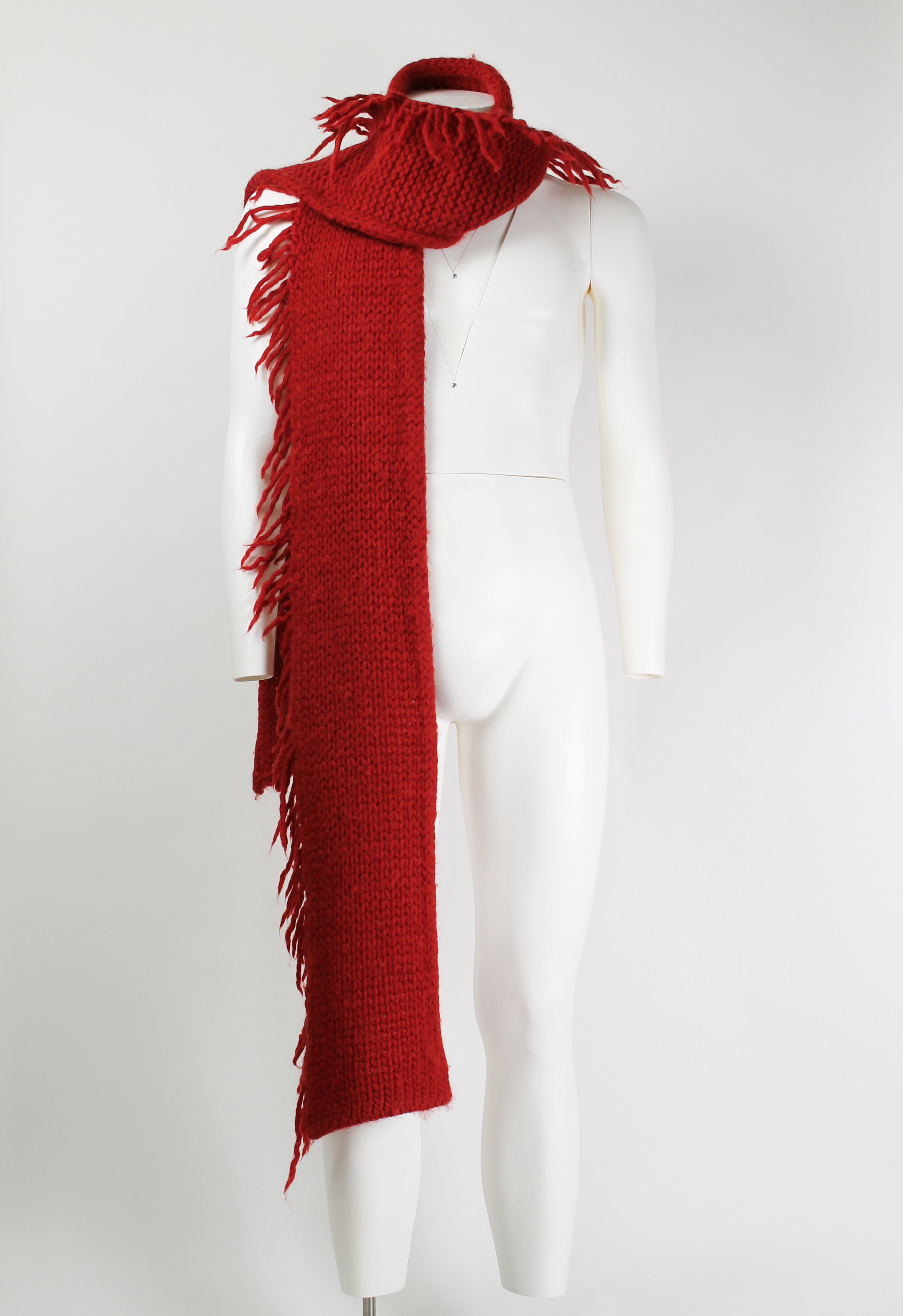 DRIES VAN NOTEN FW 2000 EXTRA LONG FRINGED SCARF