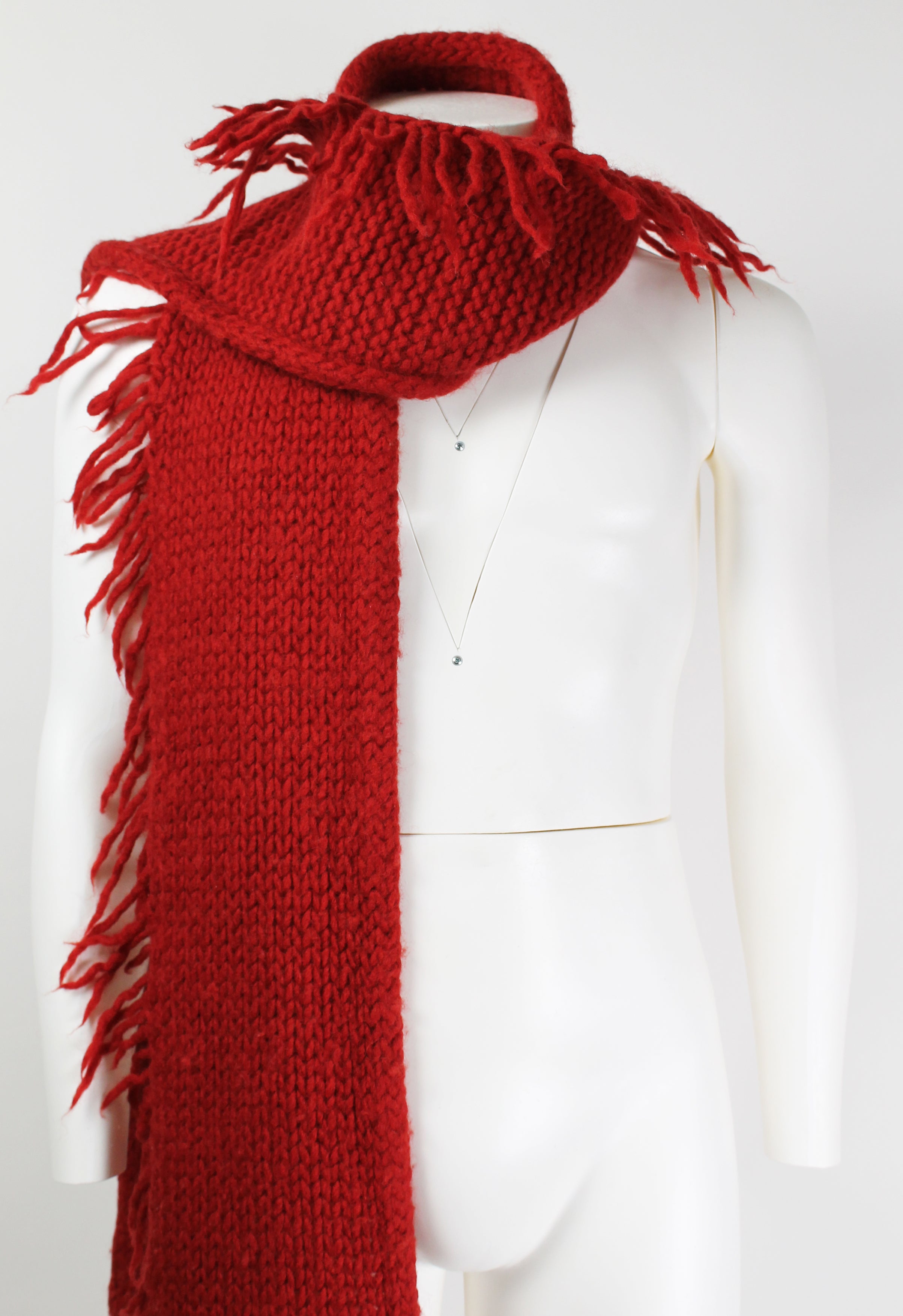 DRIES VAN NOTEN FW 2000 EXTRA LONG FRINGED SCARF