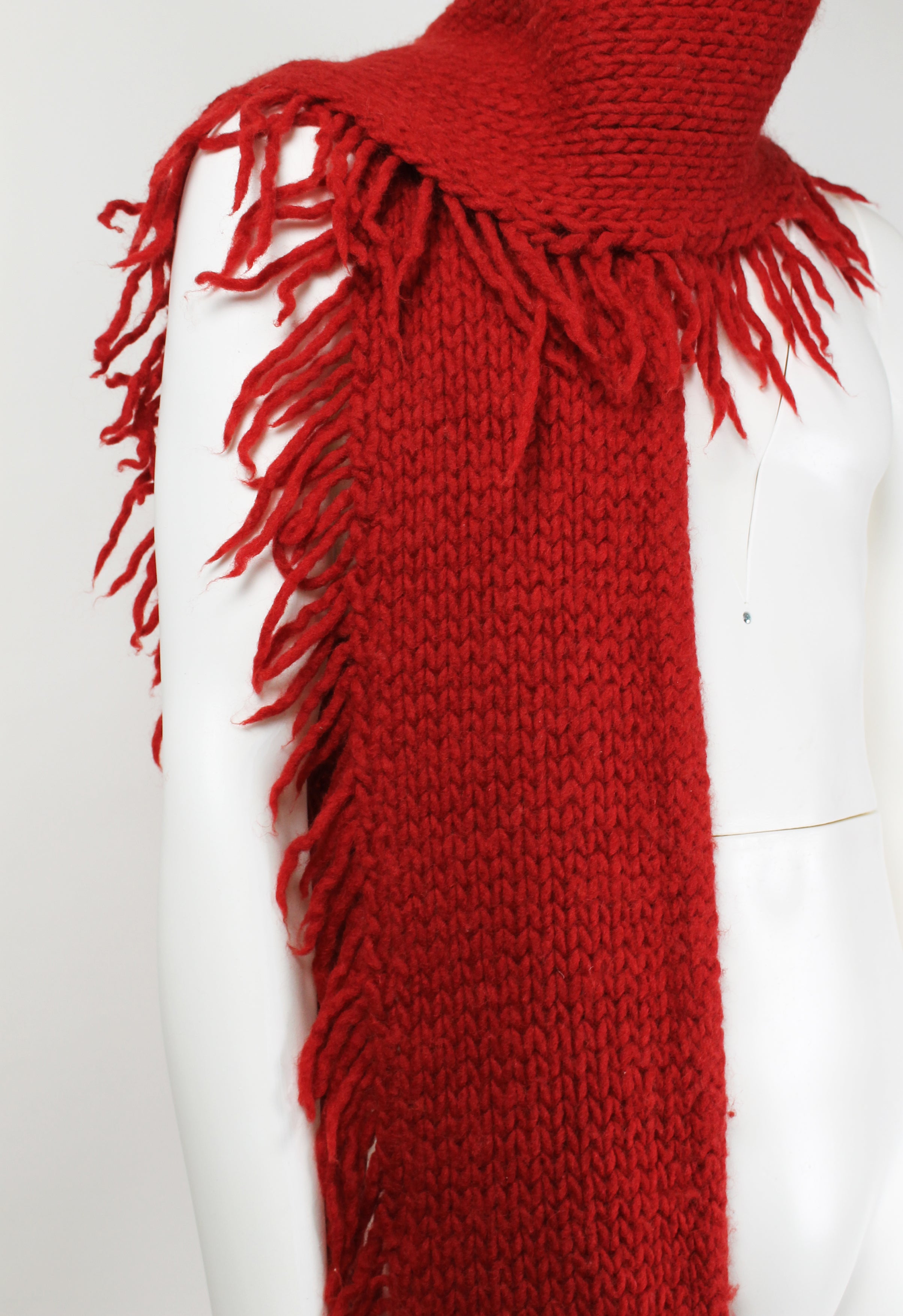 DRIES VAN NOTEN FW 2000 EXTRA LONG FRINGED SCARF