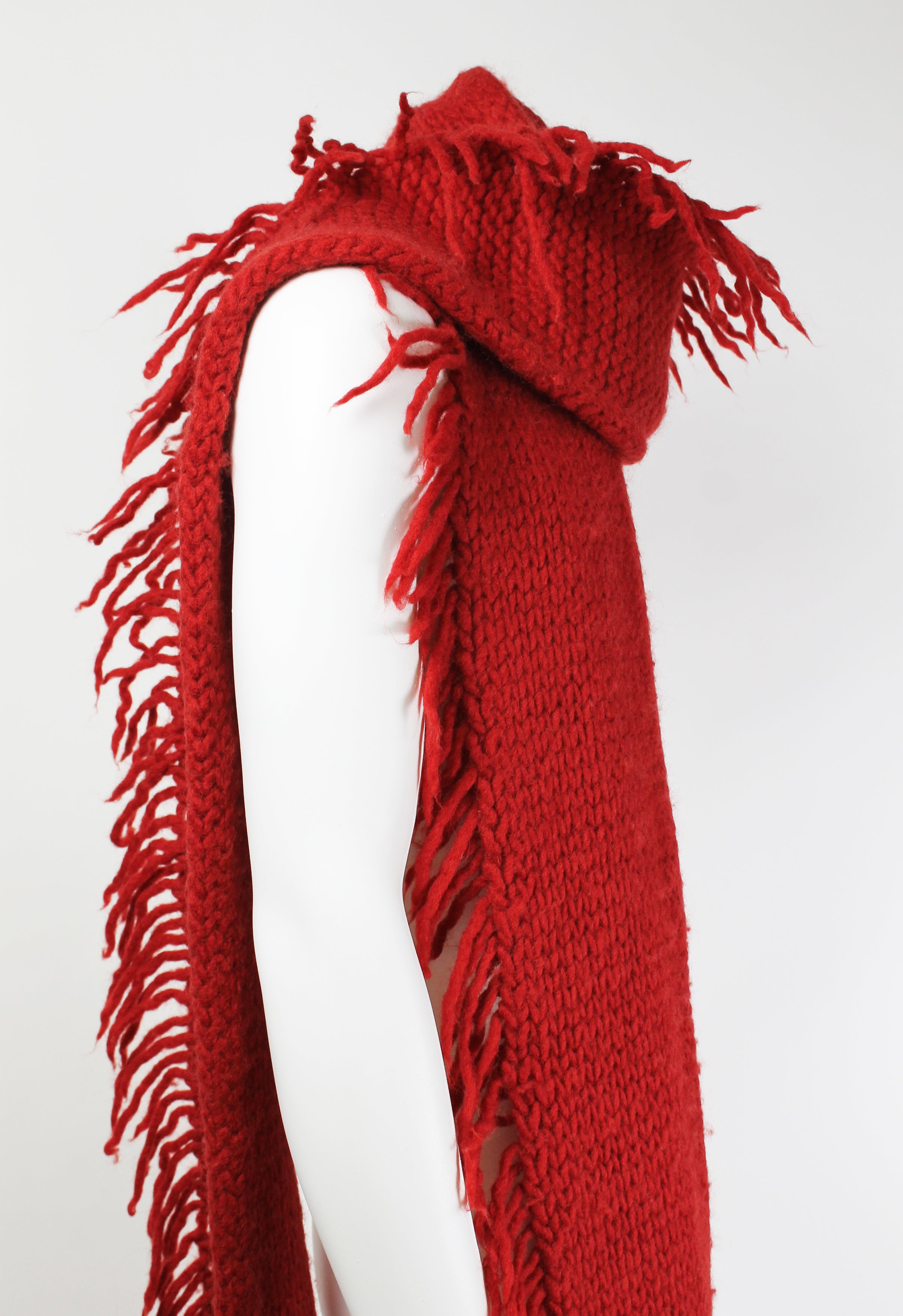 DRIES VAN NOTEN FW 2000 EXTRA LONG FRINGED SCARF