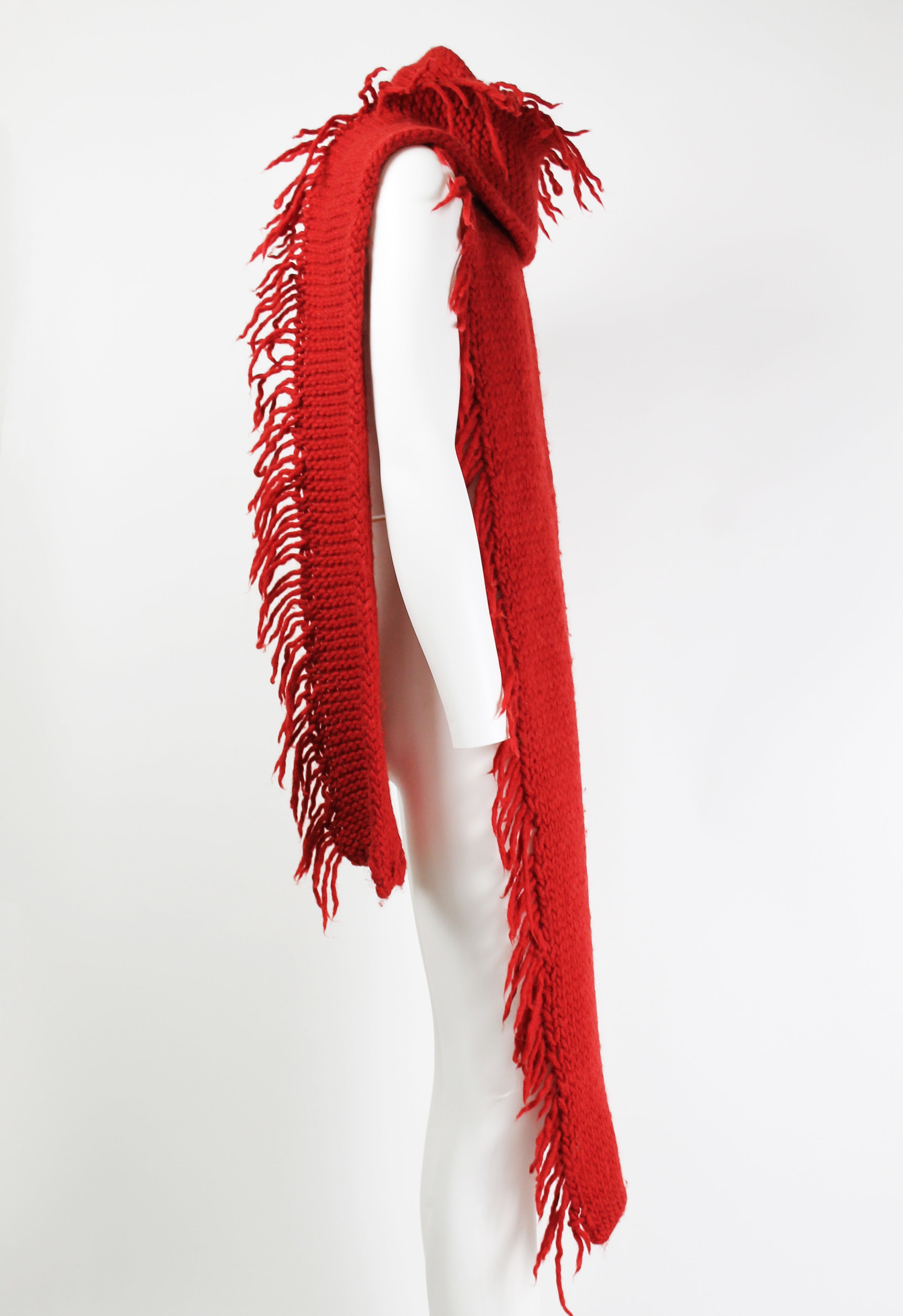DRIES VAN NOTEN FW 2000 EXTRA LONG FRINGED SCARF