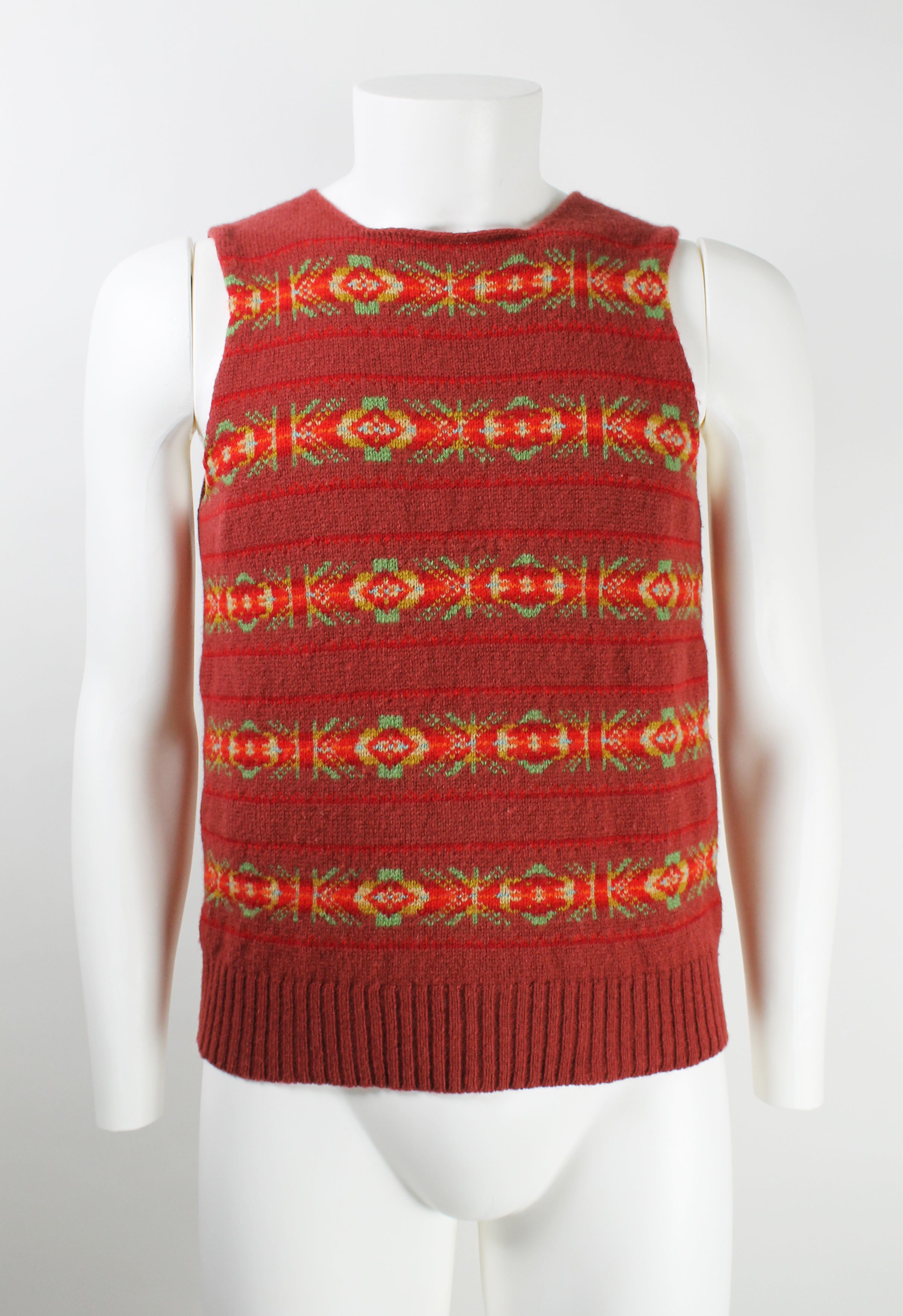 DRIES VAN NOTEN SS 2000 PATTERNED KNIT VEST – THE 543