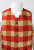 DRIES VAN NOTEN FW 1996 WOOL CHECK WAISTCOAT